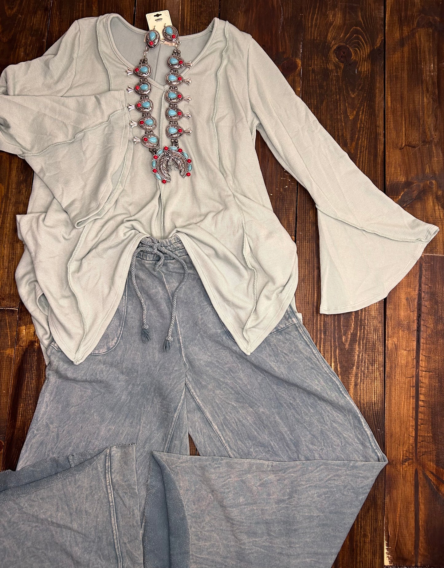 Golden Hour Bell Sleeve Top