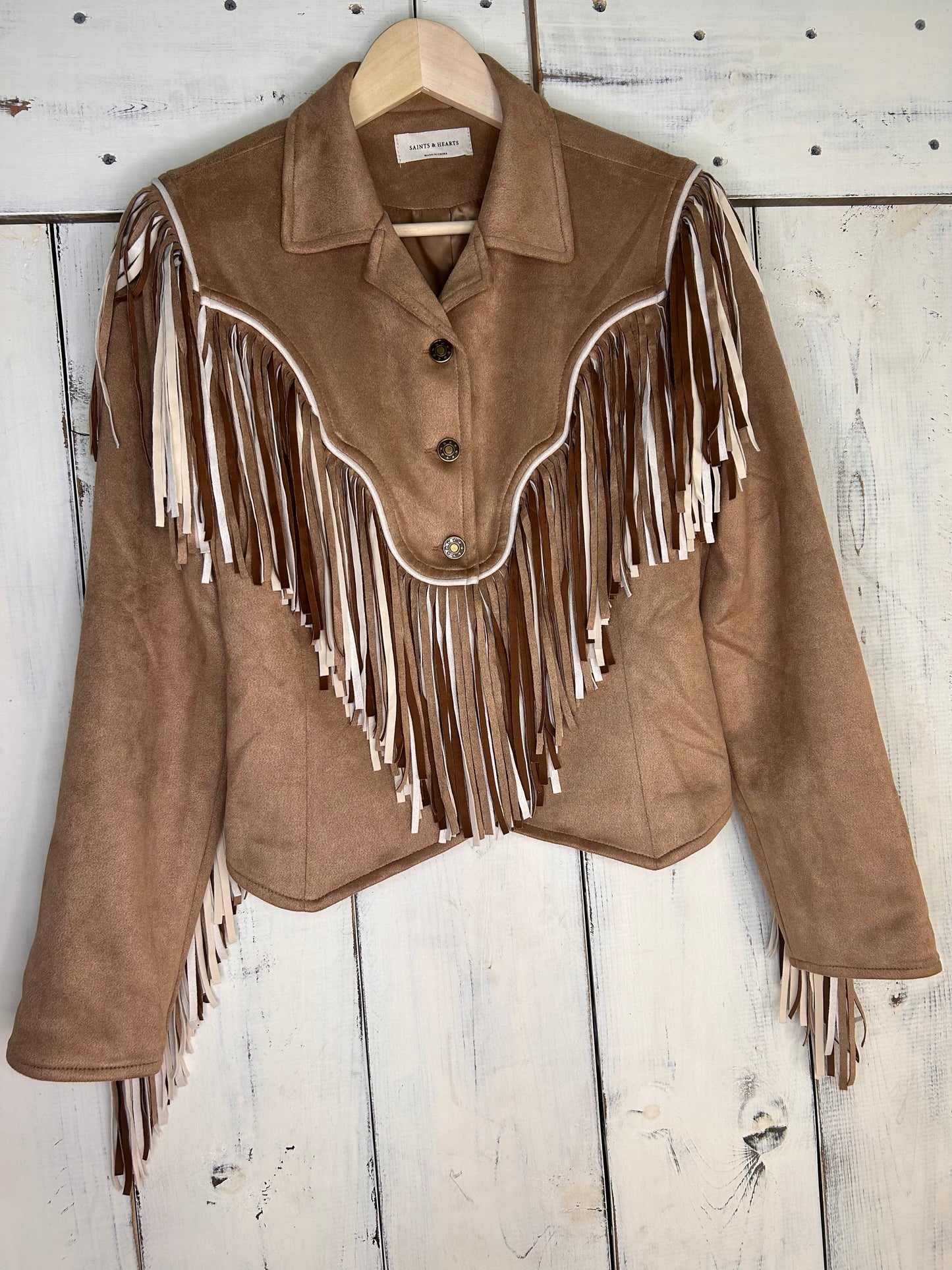 Fringe Button Down Jacket.