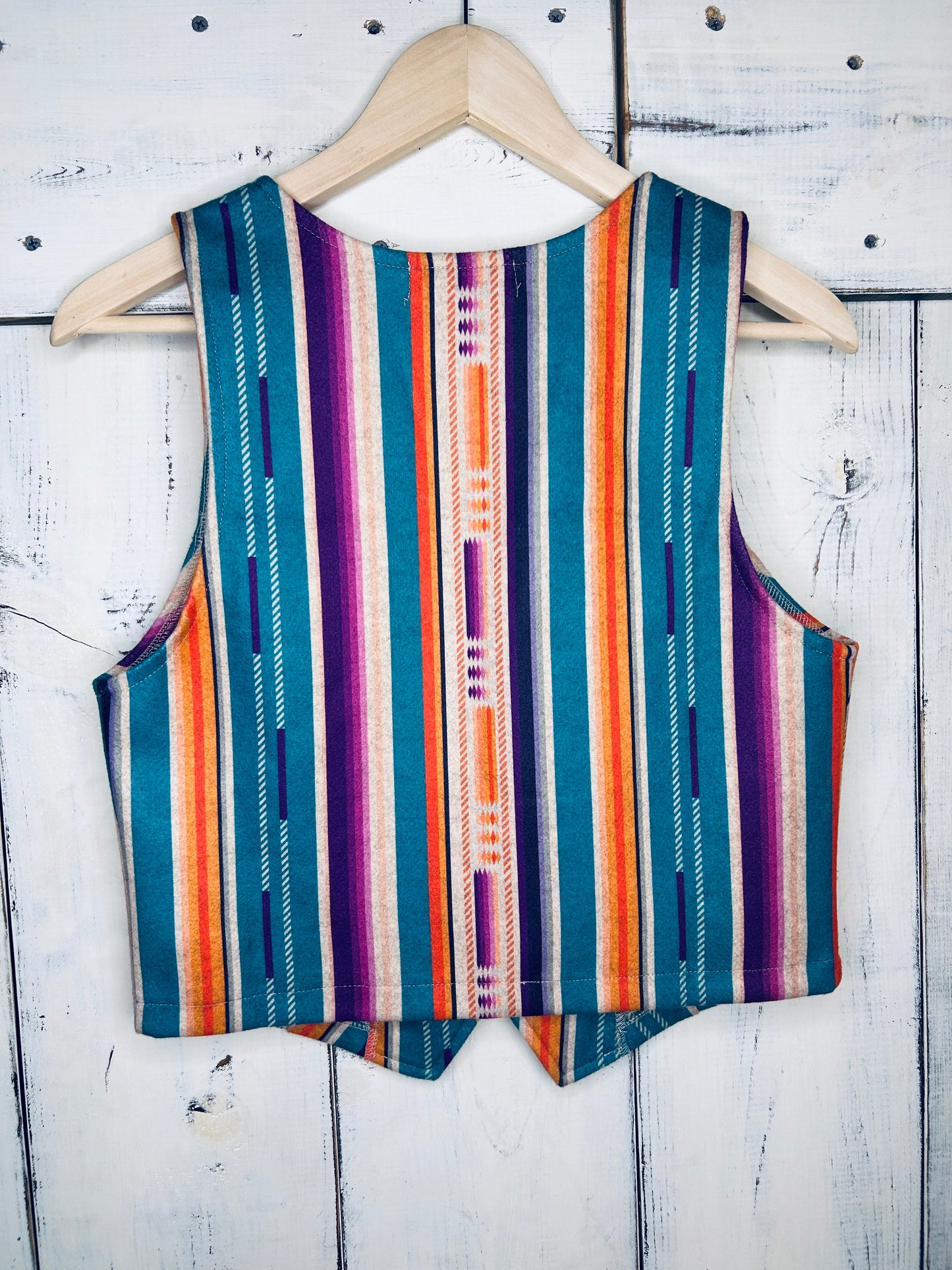 Serape Button Down Vest