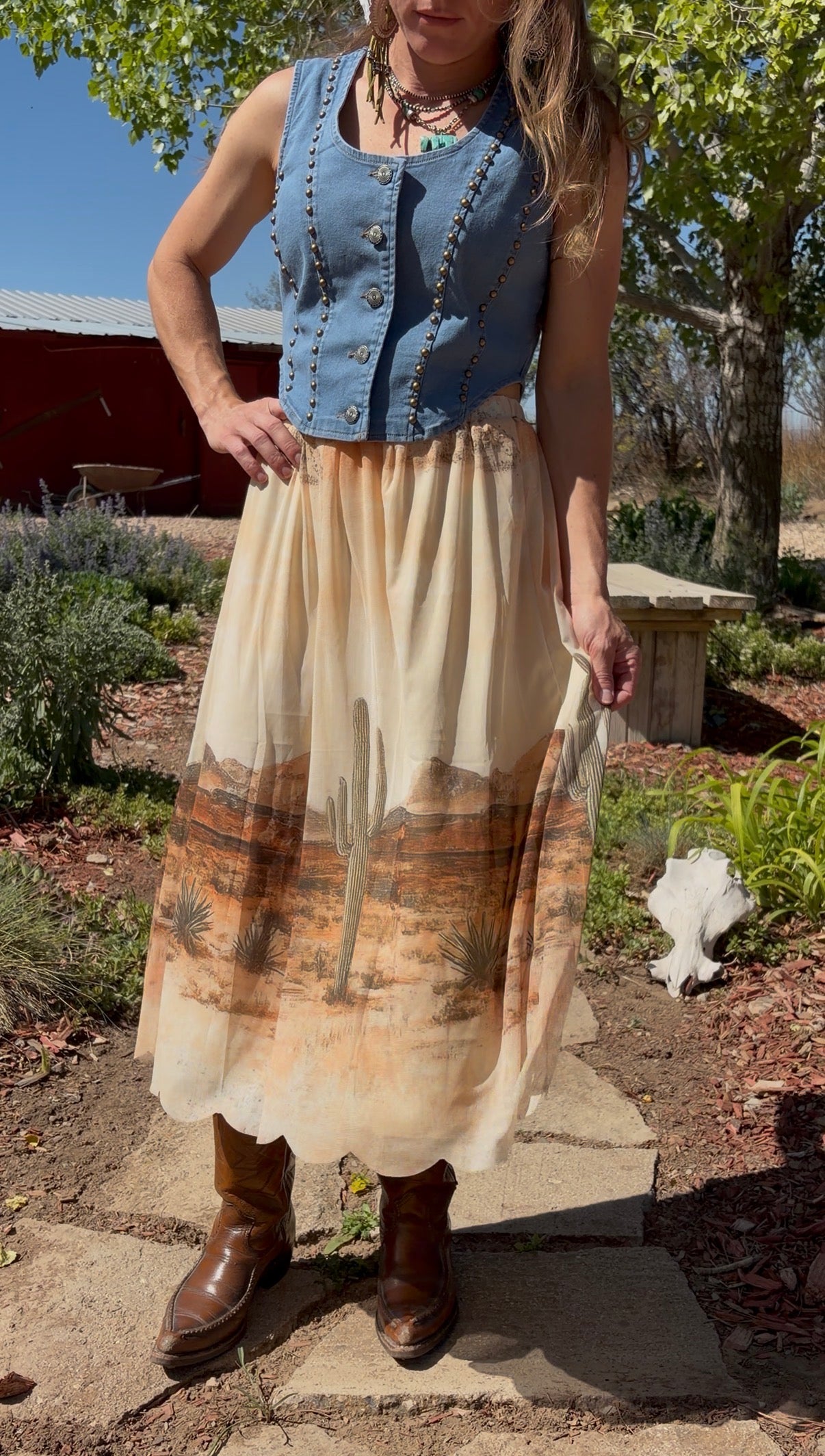Desert bloom - midi skirt