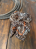 Tan leopard - wild rag