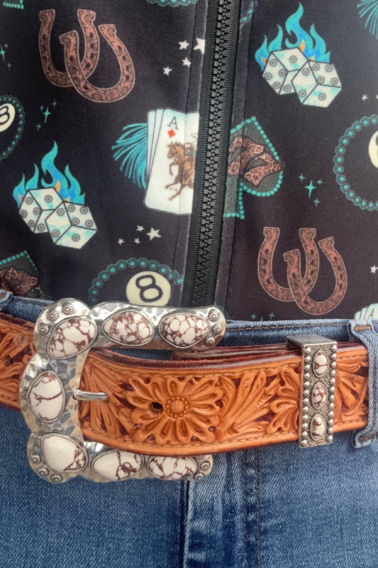 Buckle Up Belt Buckle - White