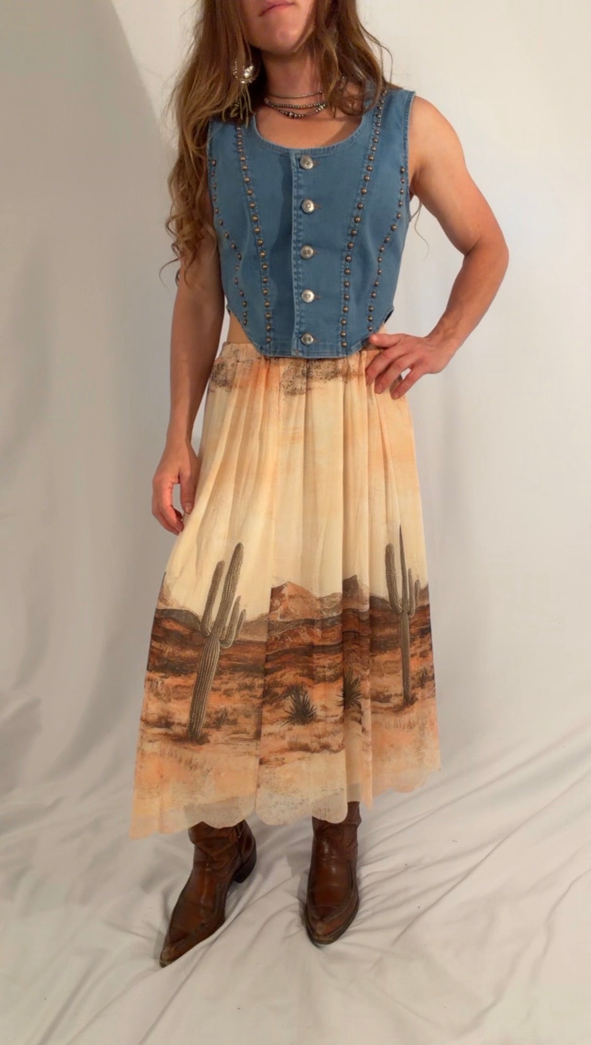 Desert bloom - midi skirt