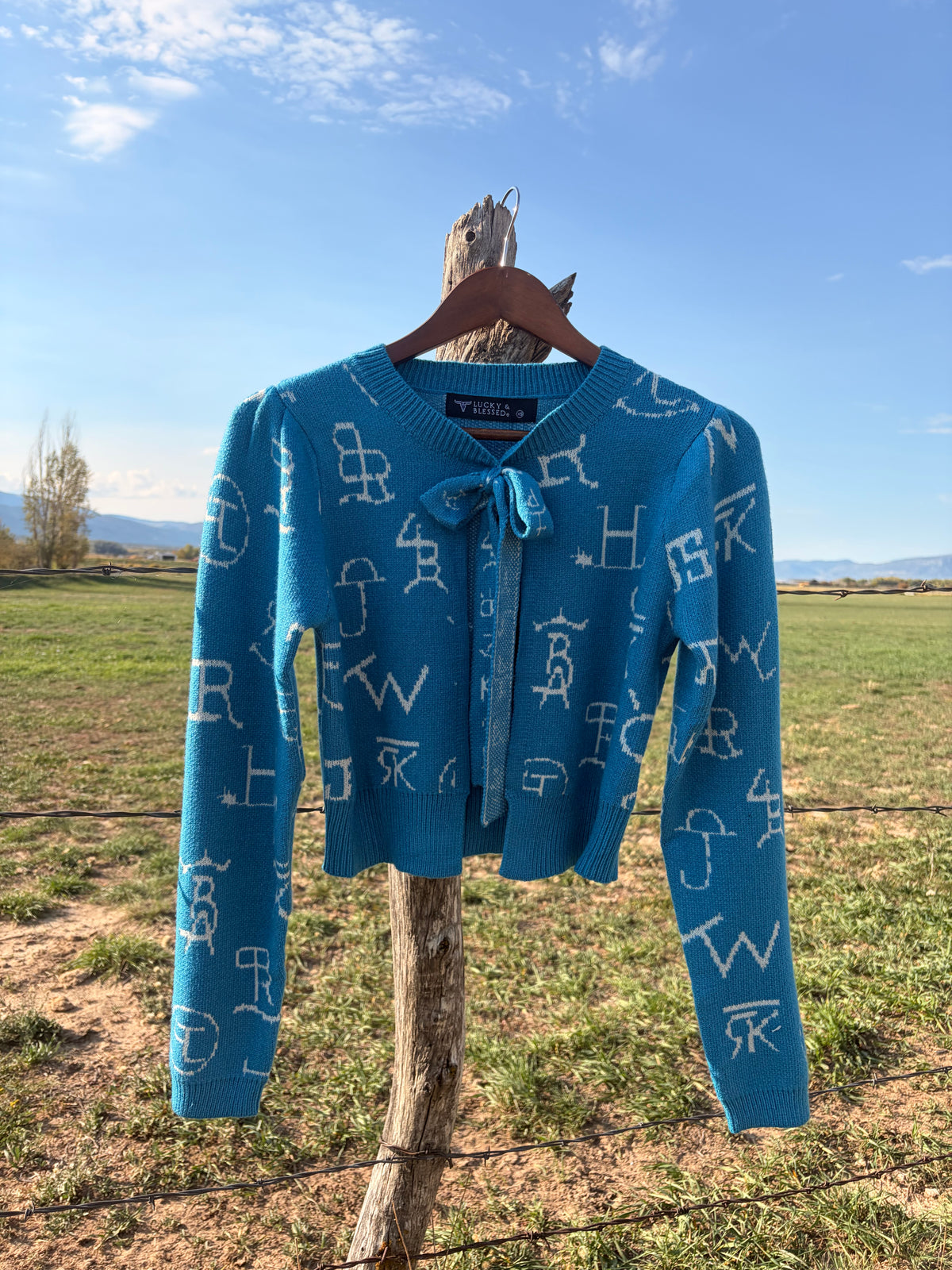 The cattle brand knit cardigan