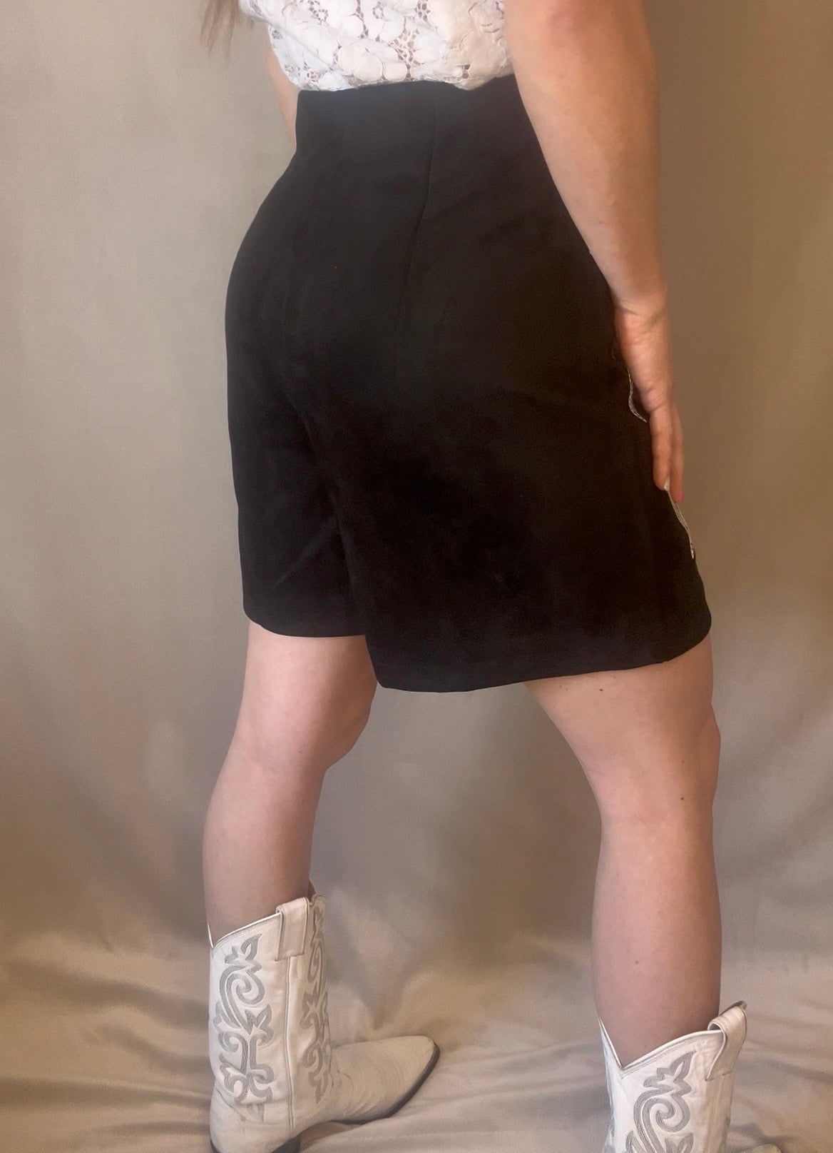 Boots and lace shorts