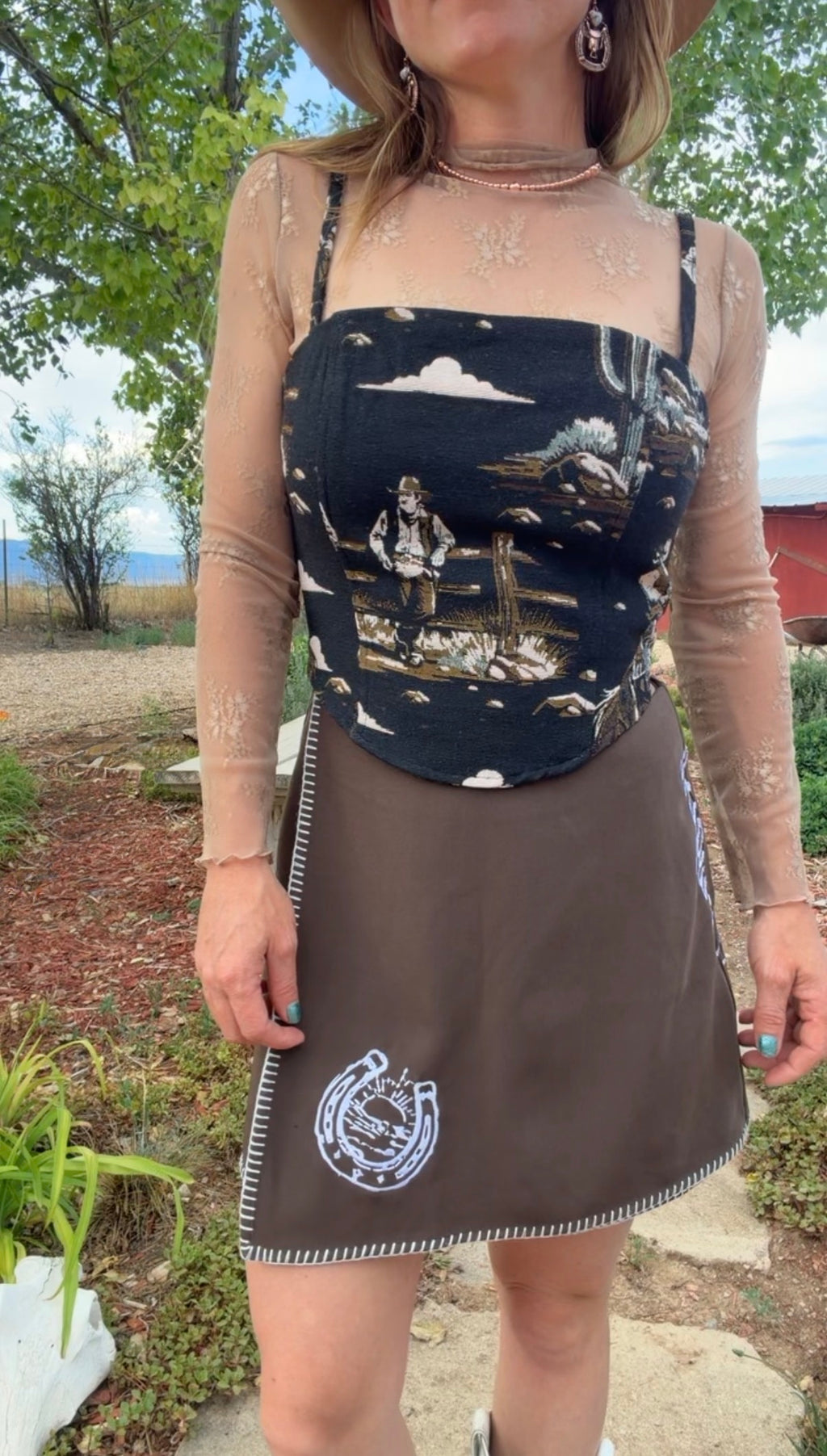 Golden hour rodeo corset