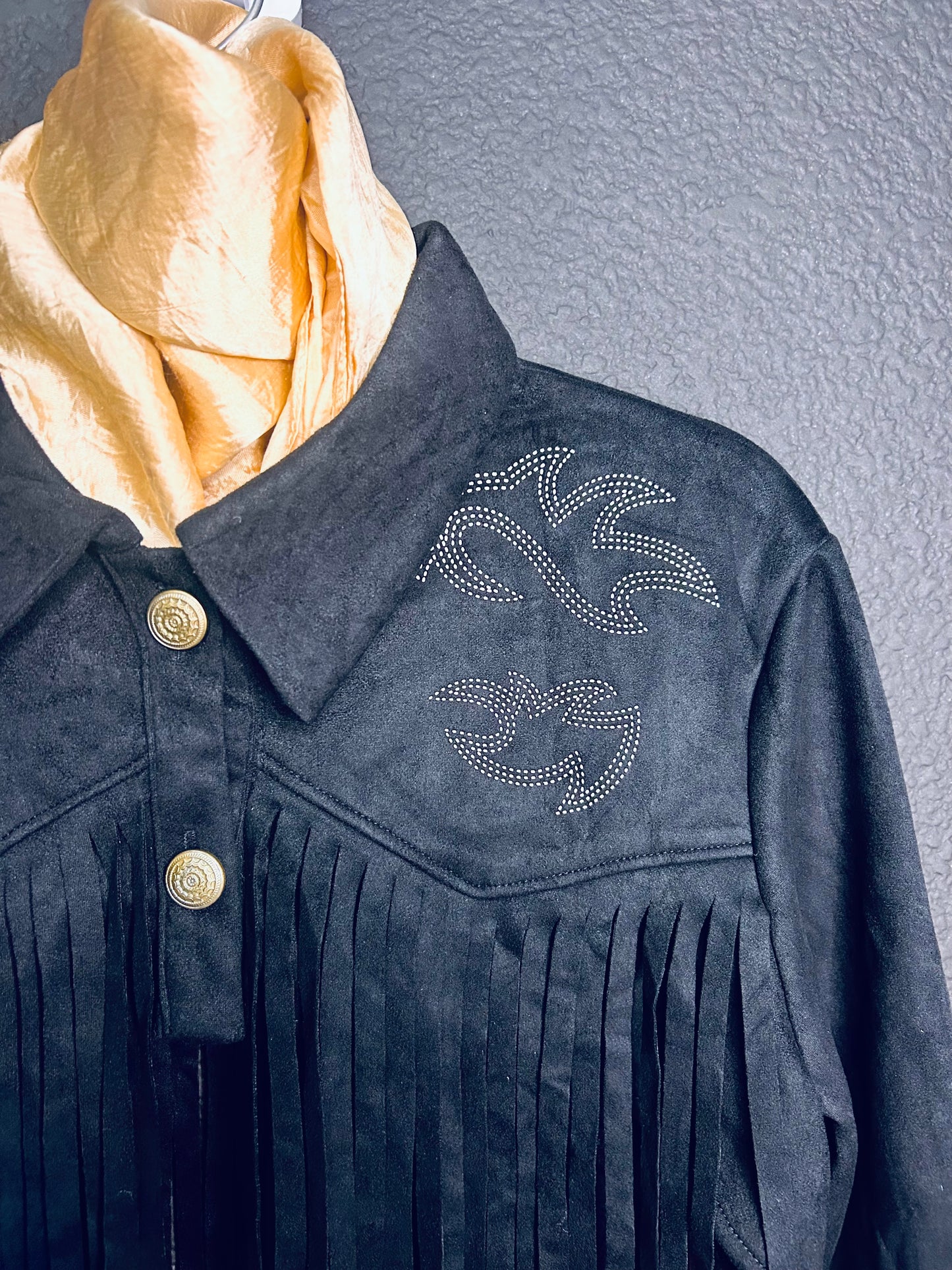 Boot stitch and fringe set