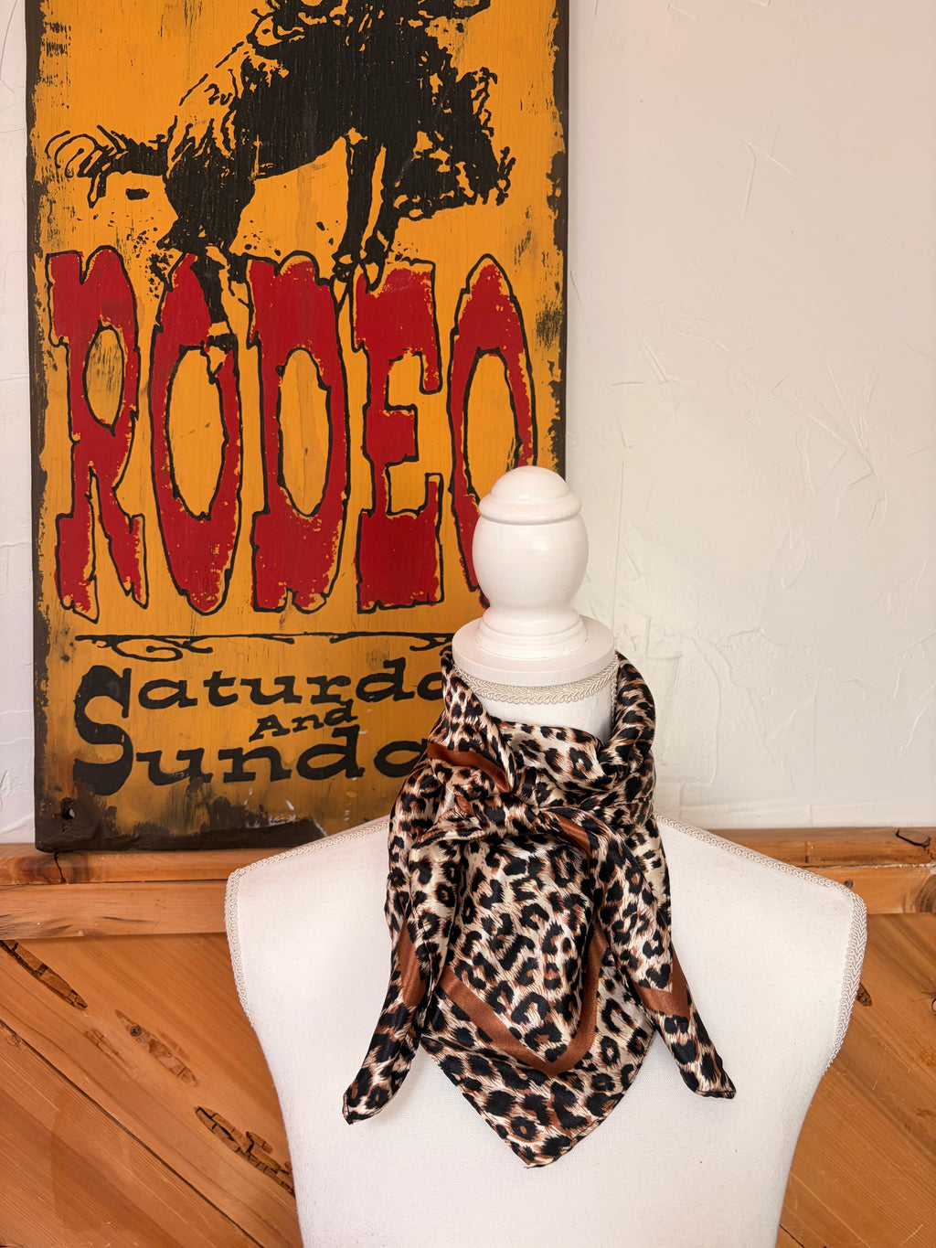 Tan leopard - wild rag