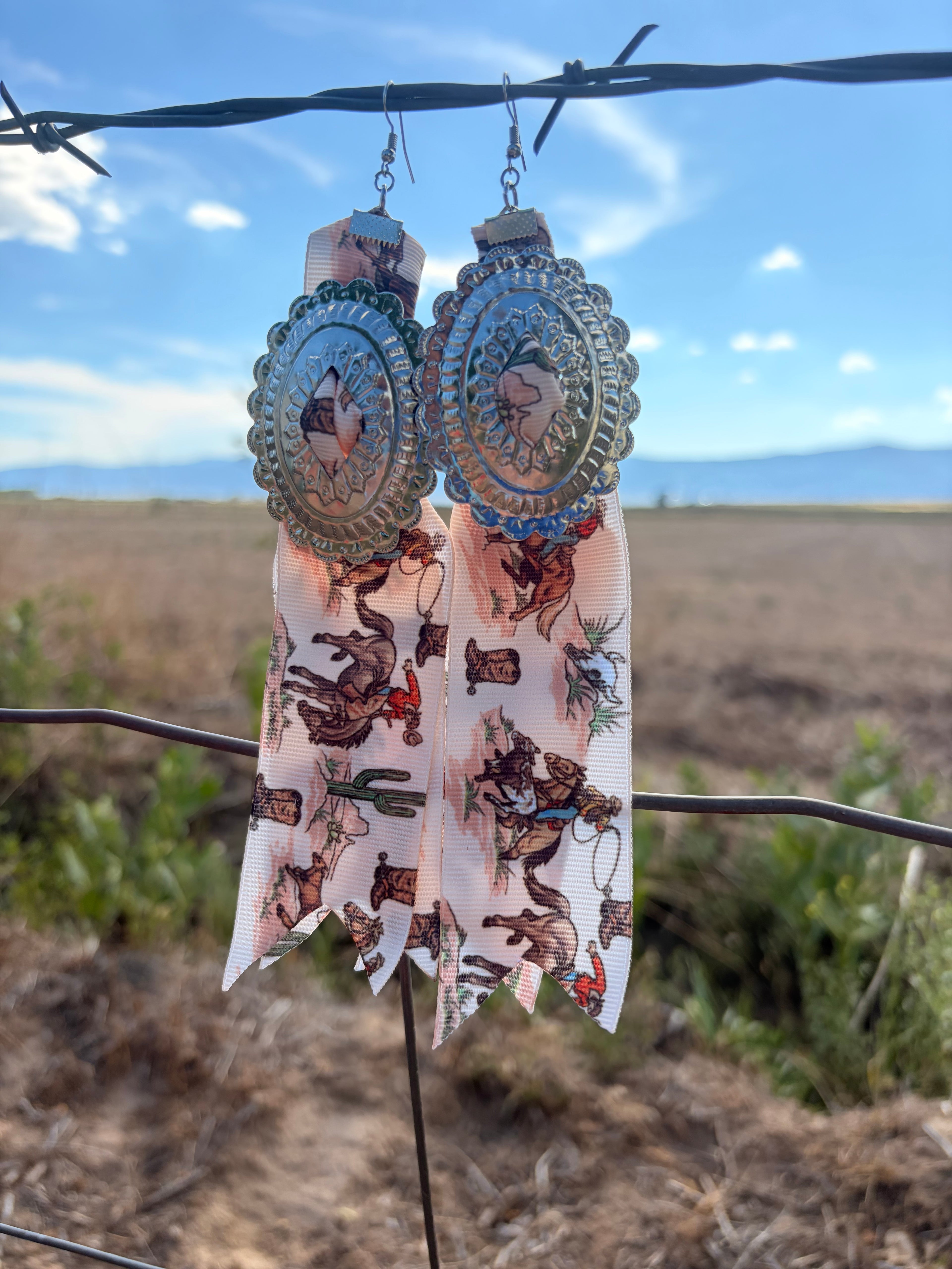 Cowboy conchos - earrings