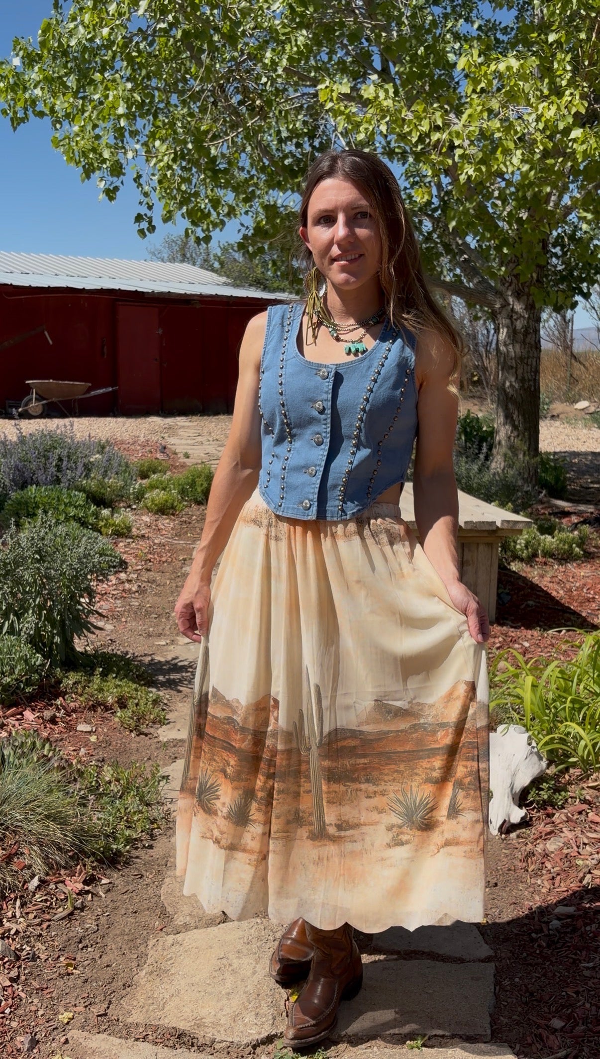 Desert bloom - midi skirt