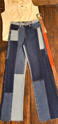 Patched up - denim jeans