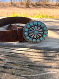 The silver sage belt buckle