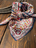 Maroon/blue fall paisleys - wild rag