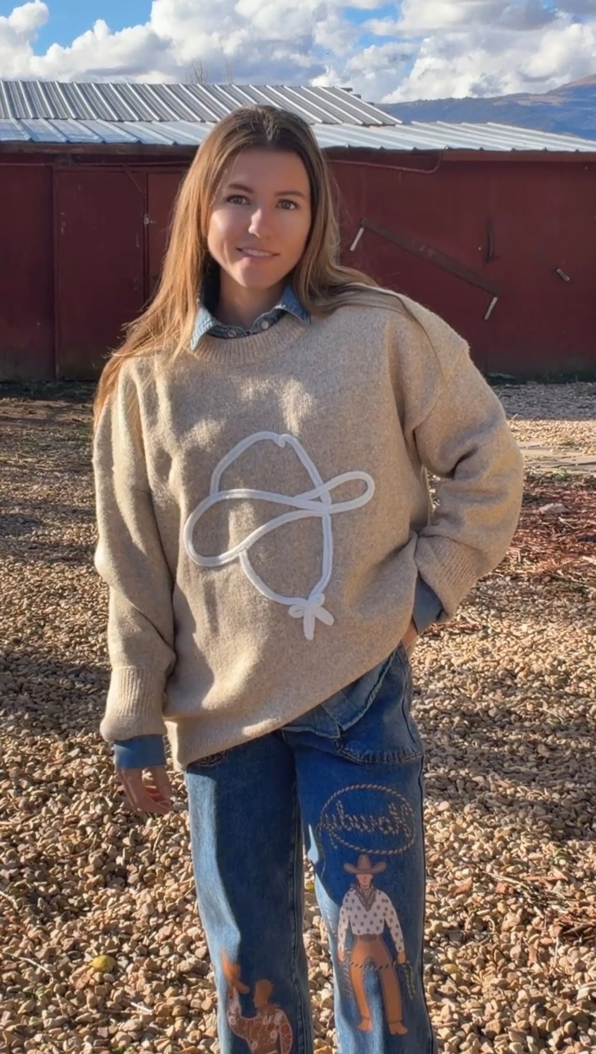 The cowboy outline - crewneck sweater