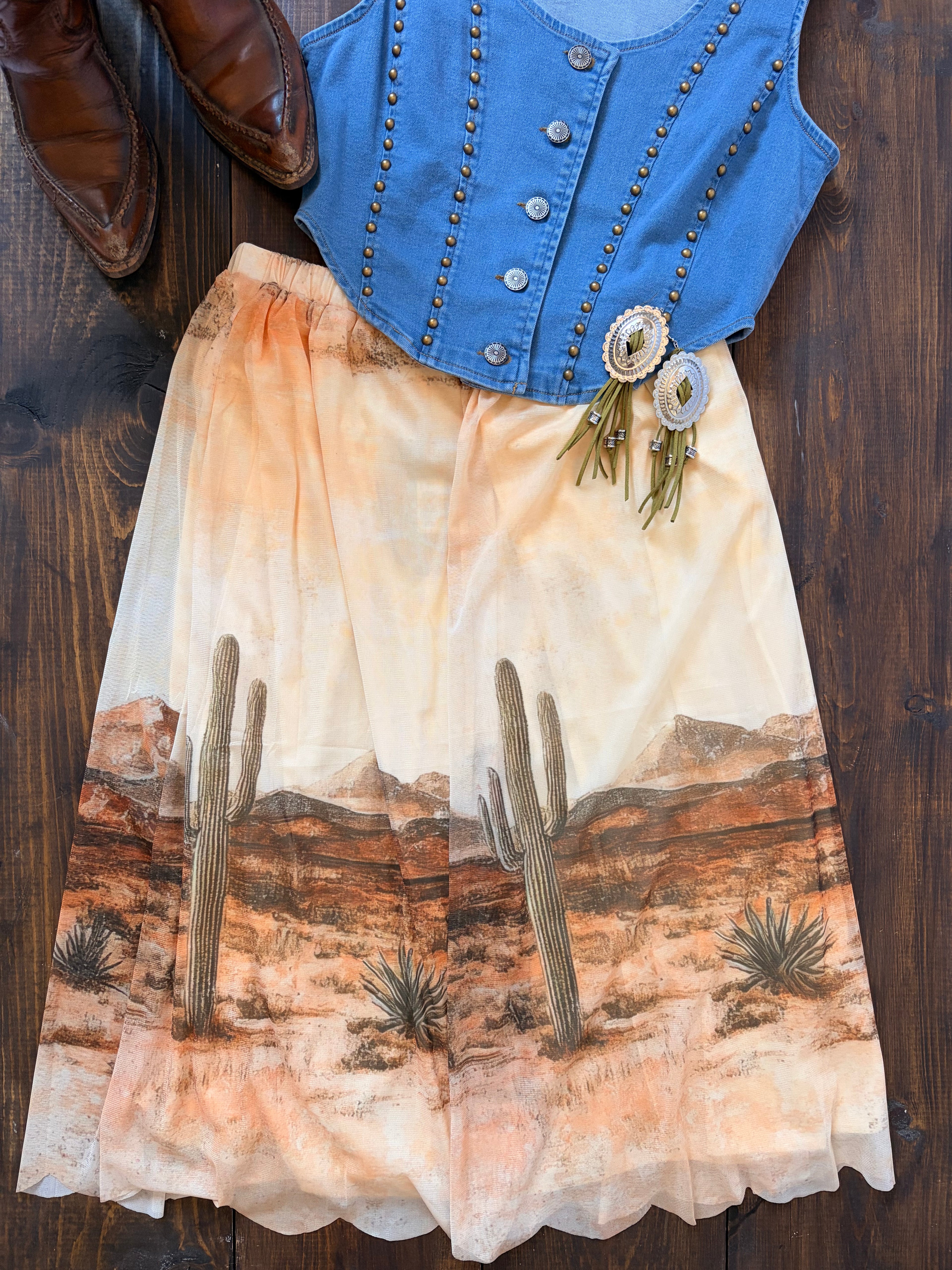 Desert bloom - midi skirt