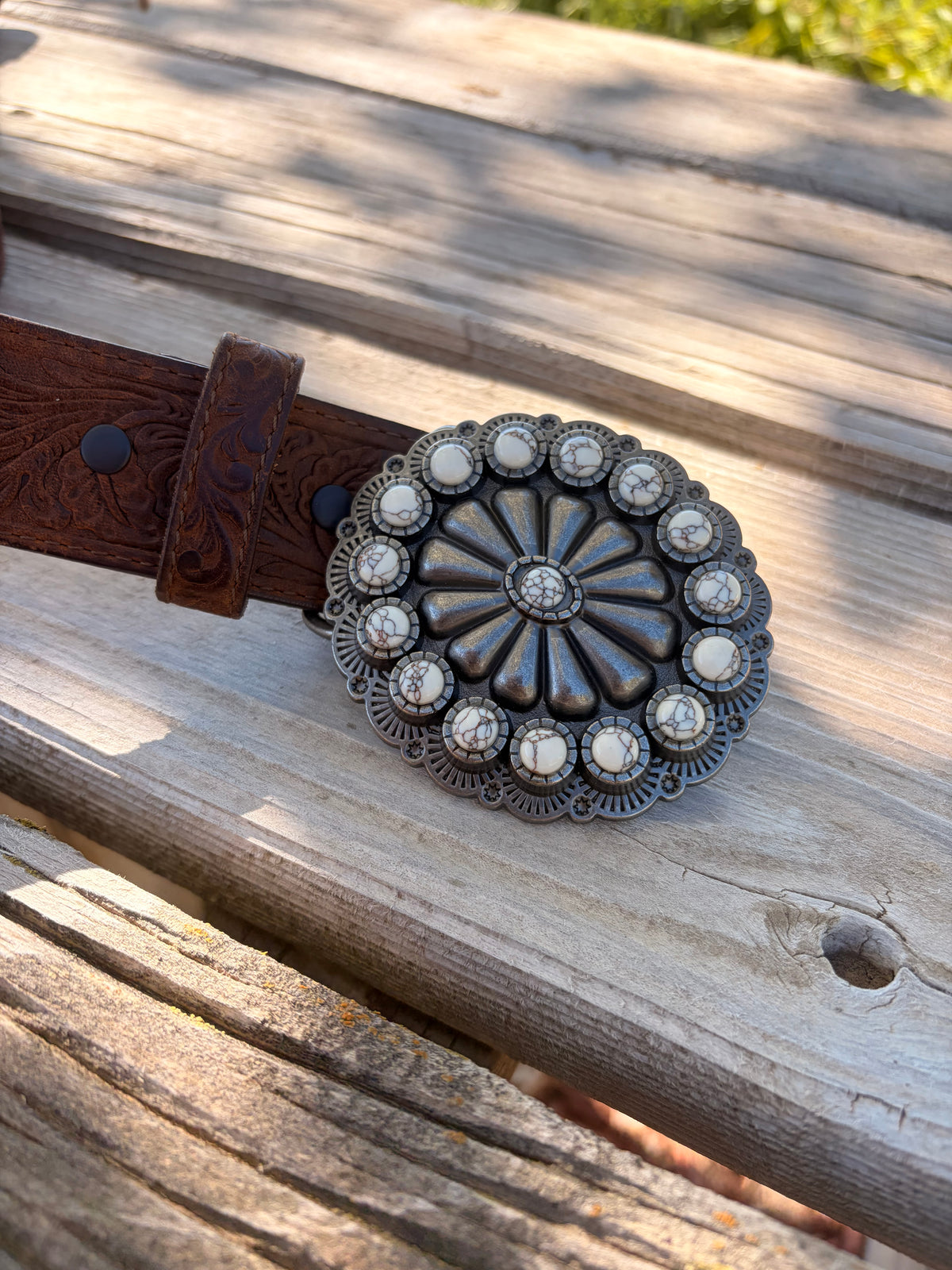 The silver sage belt buckle