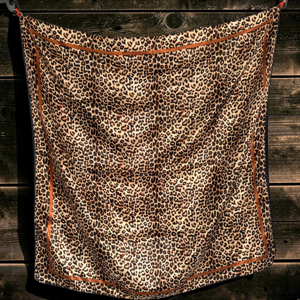 Tan leopard - wild rag