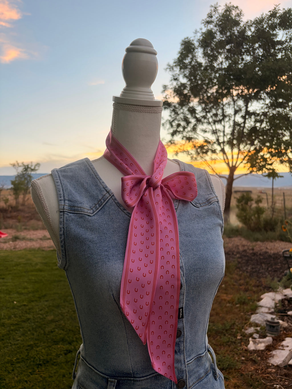 Desert rose horseshoe - twilly