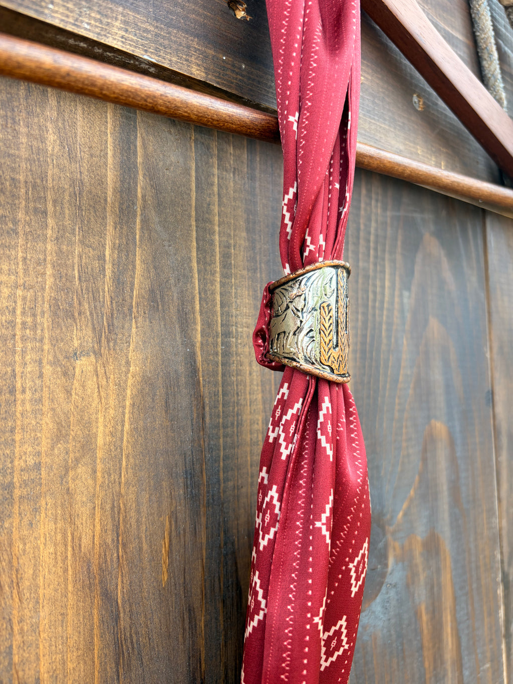 Desert Bloom - German silver scarf slides