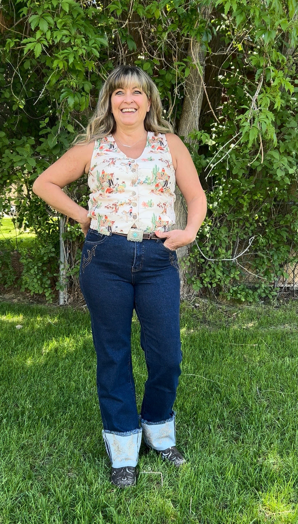The boot stitch queen - cuffed jeans