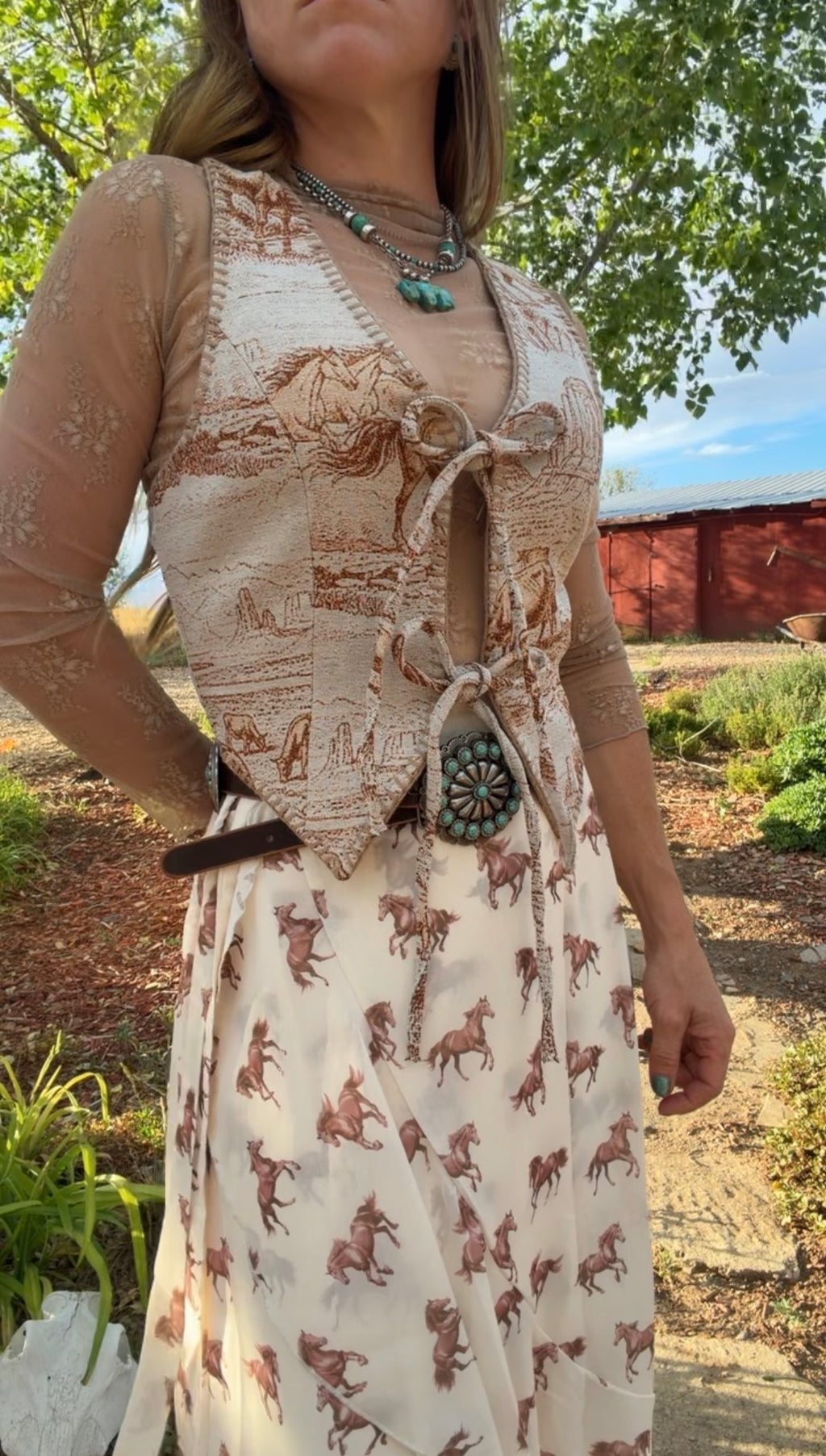 Silver sage concho belt