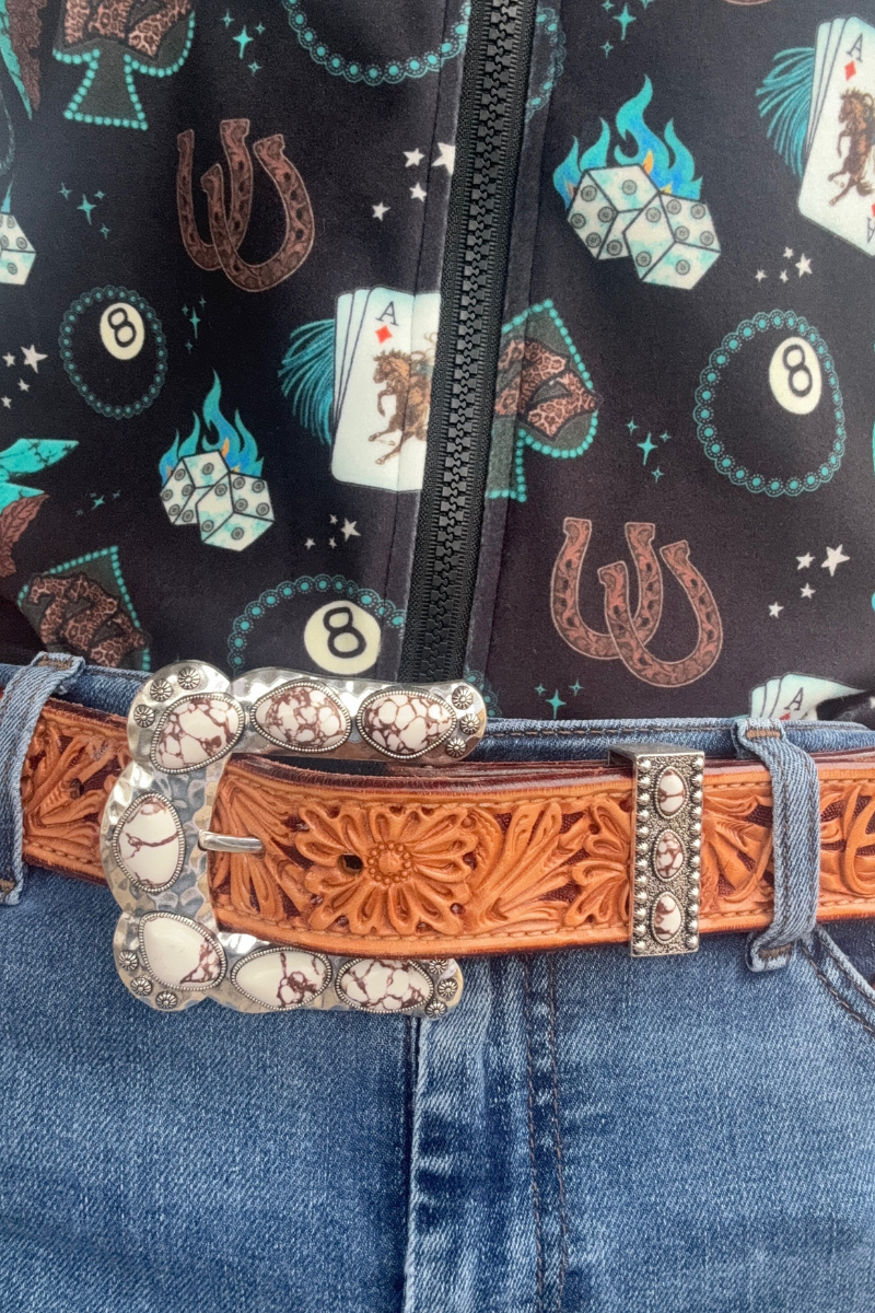 Buckle Up Belt Buckle - White