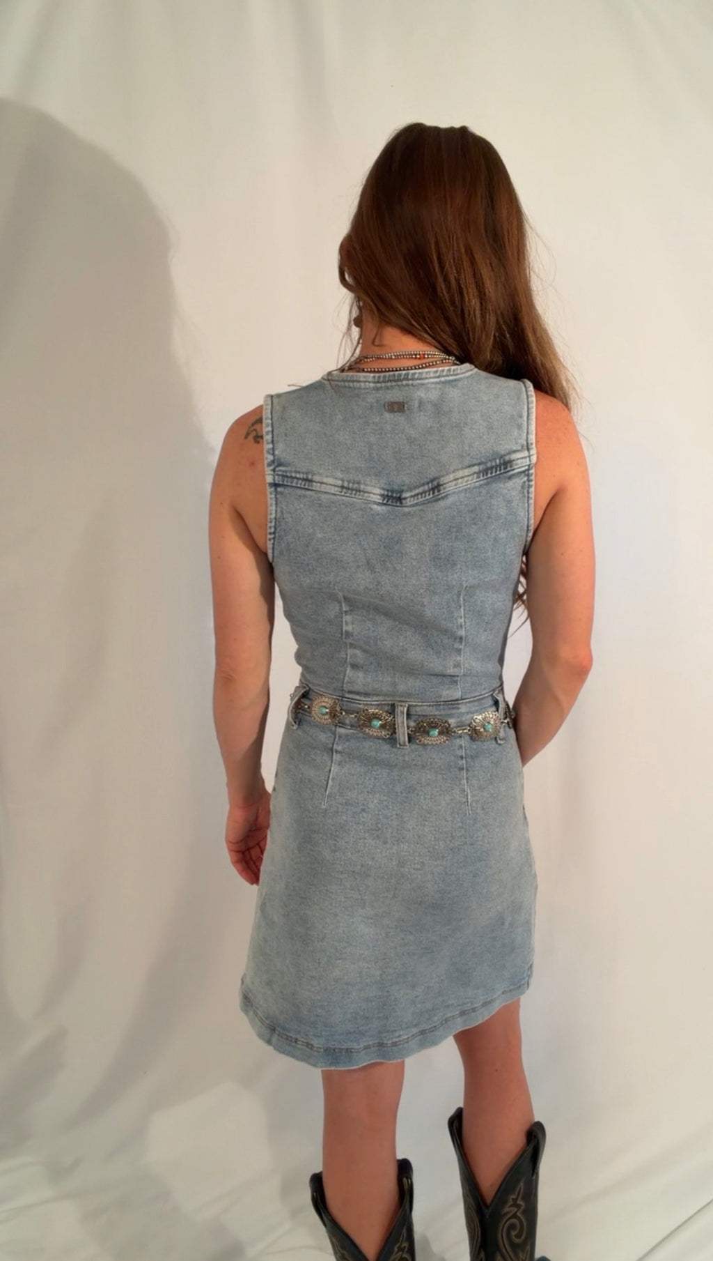 Bluebonnet denim - snap dress
