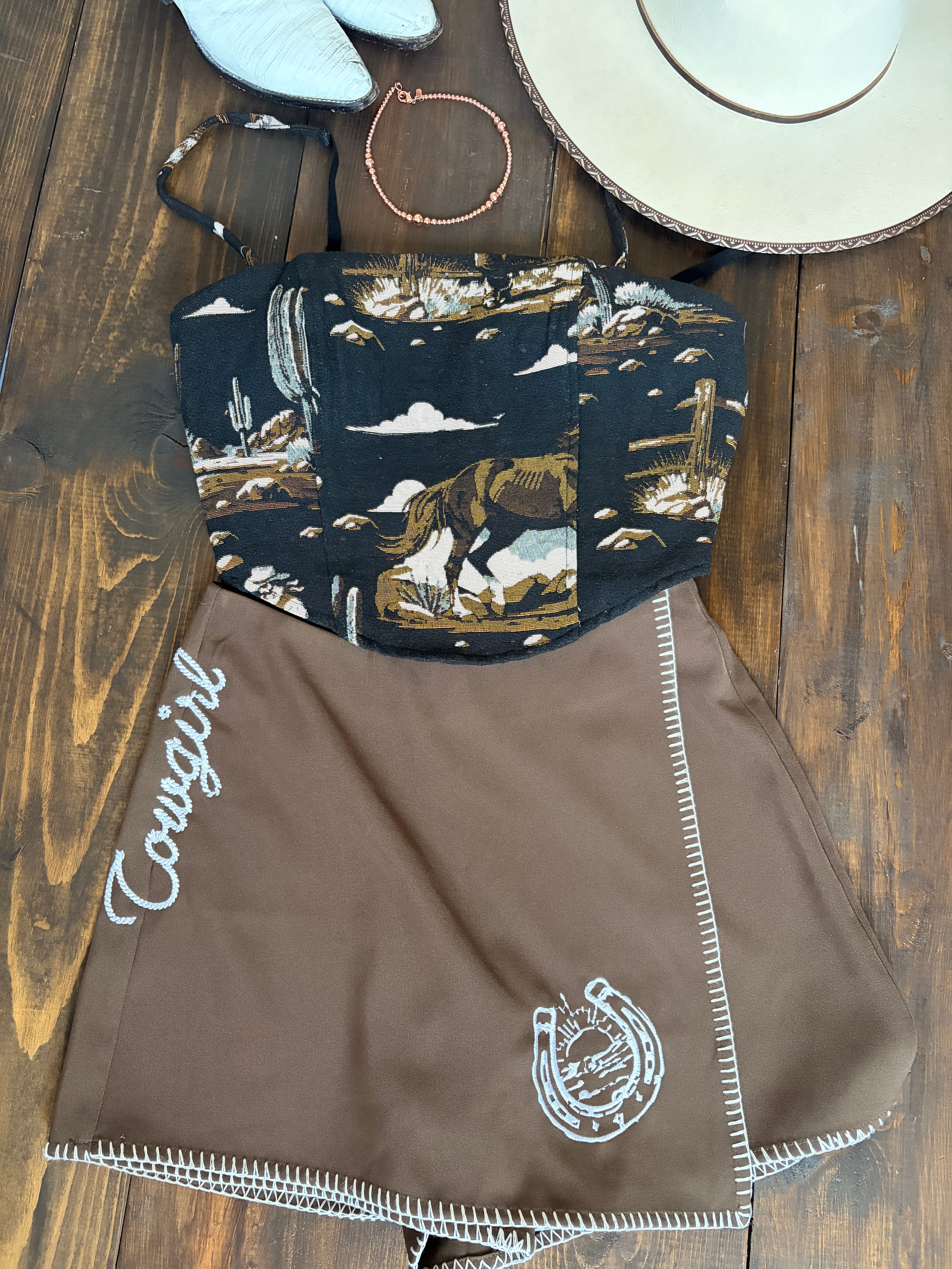 Golden hour rodeo corset