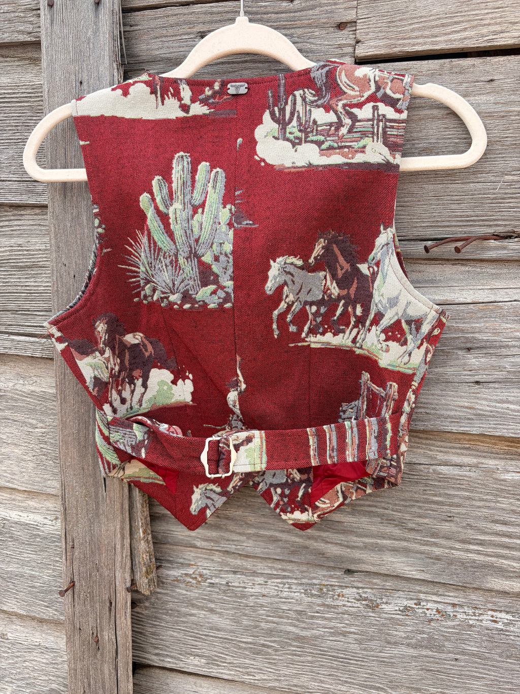 The American cowgirl tapestry vest
