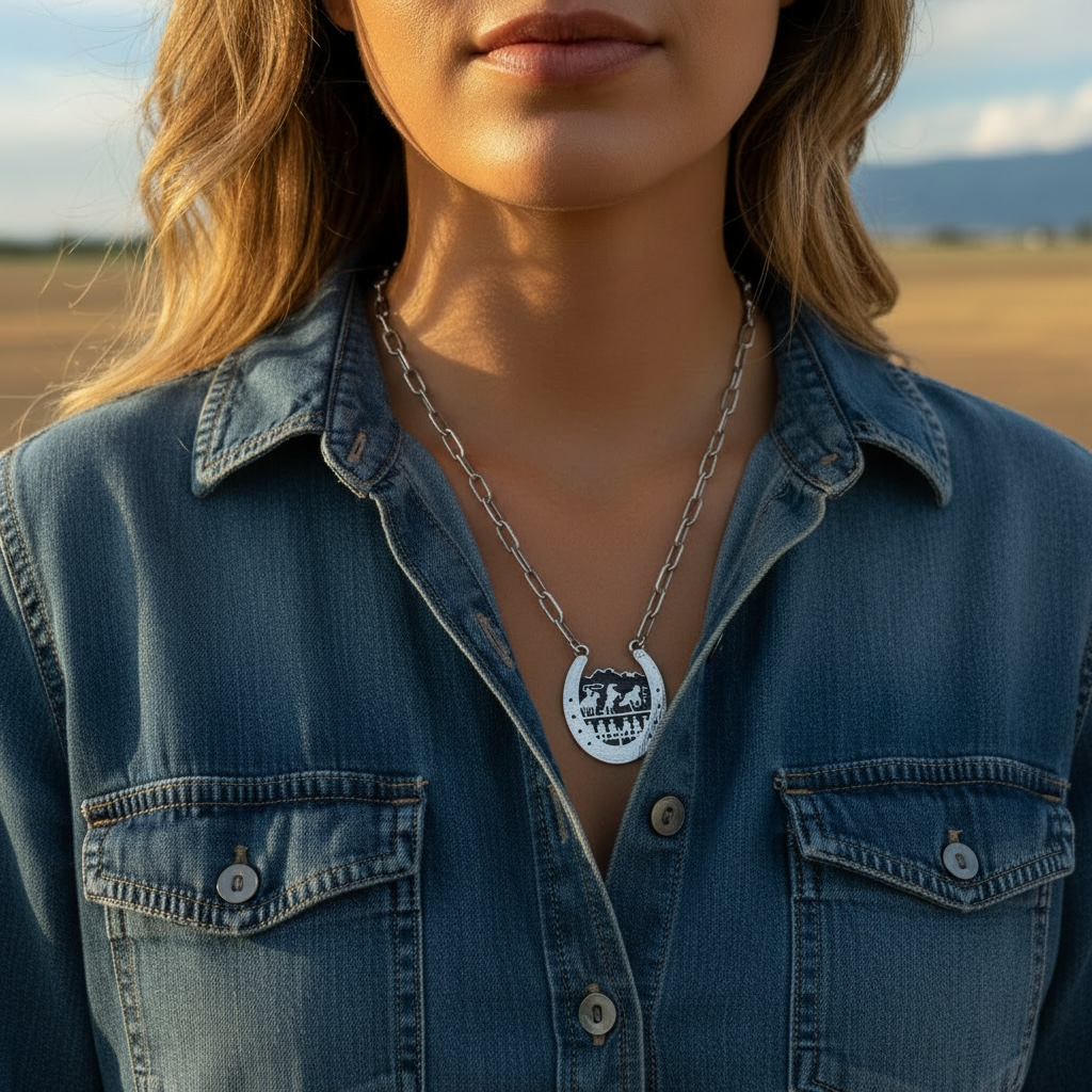 The Wild West horseshoe - necklace