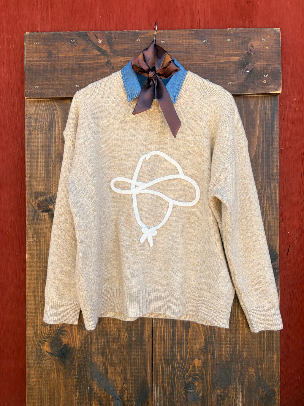 The cowboy outline - crewneck sweater