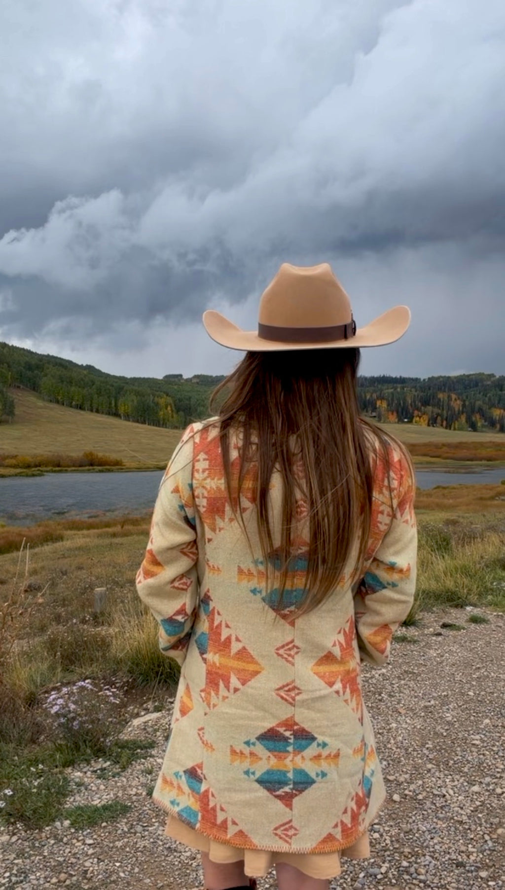 Autumn trails - southwestern dress coat