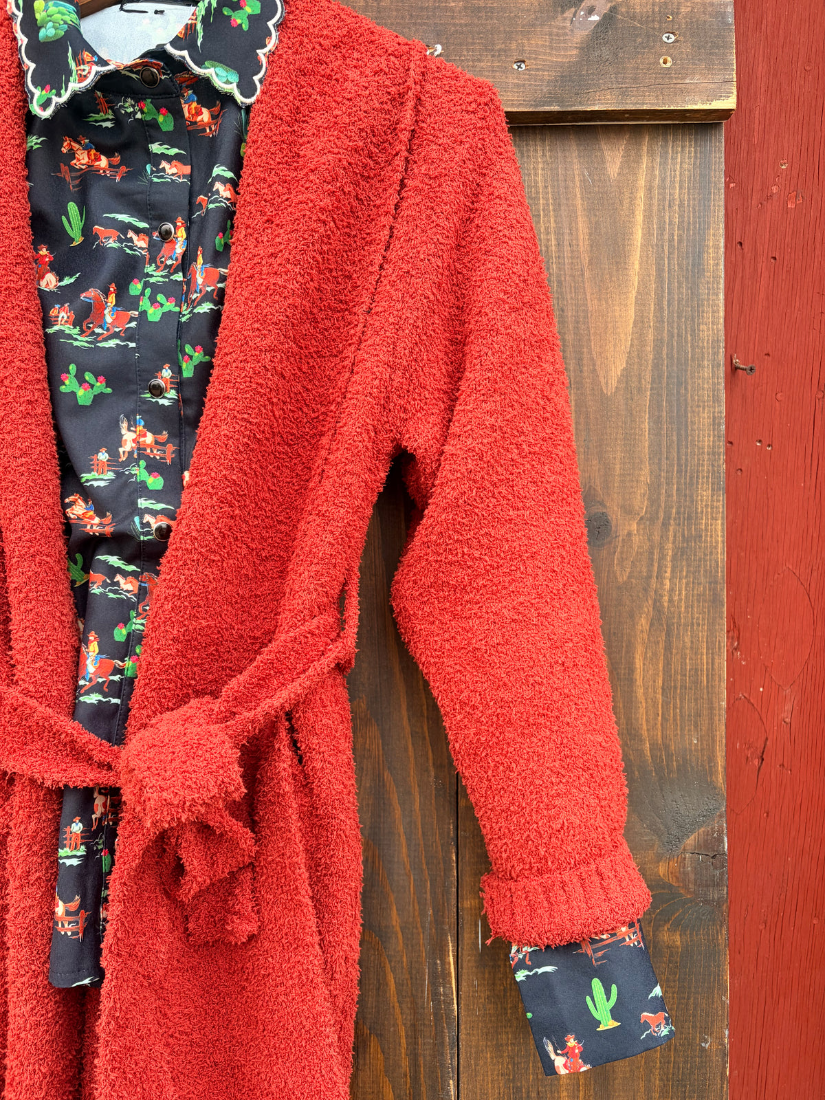 The rust wood cozy knit cardigan