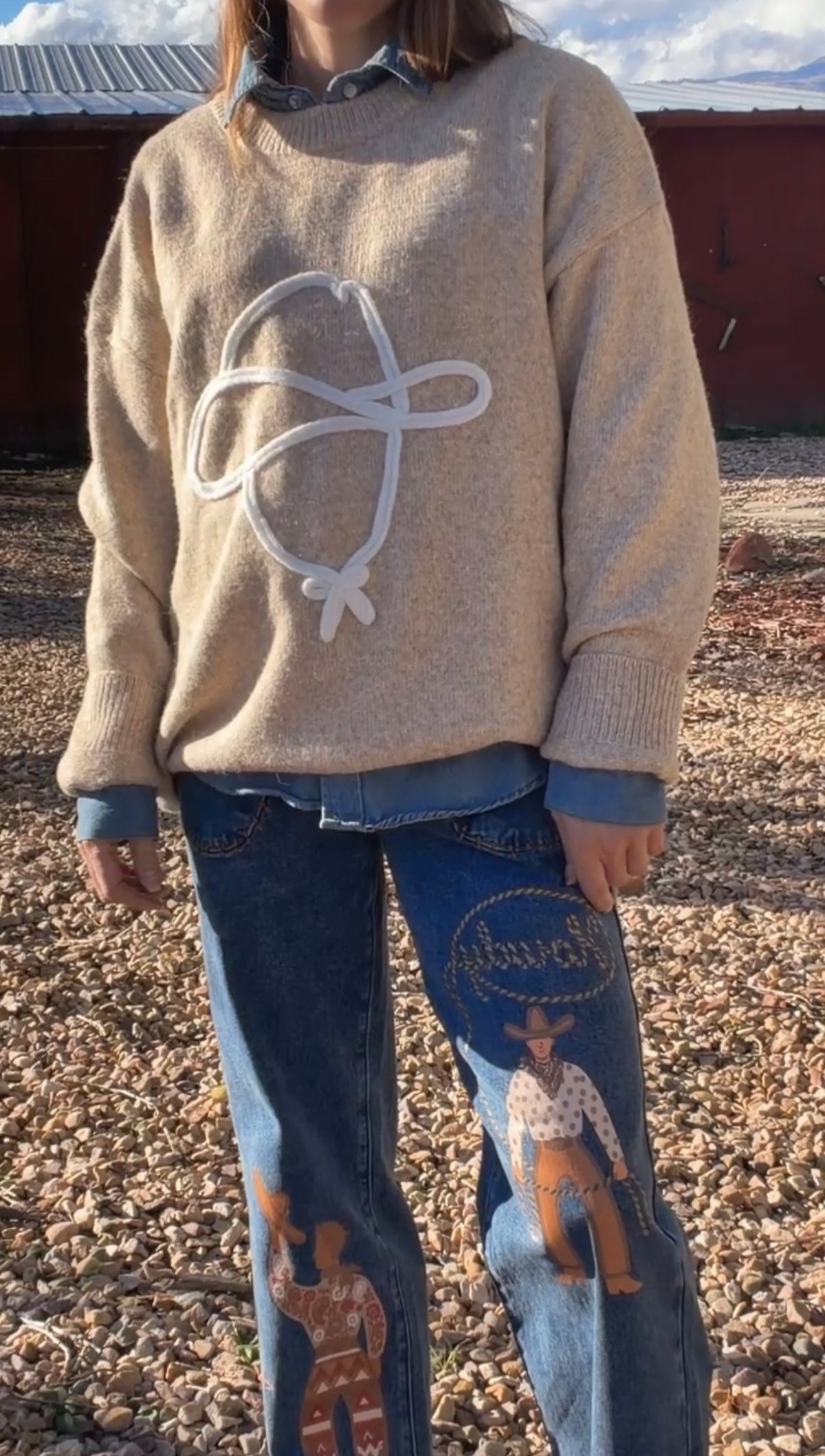 The cowboy outline - crewneck sweater