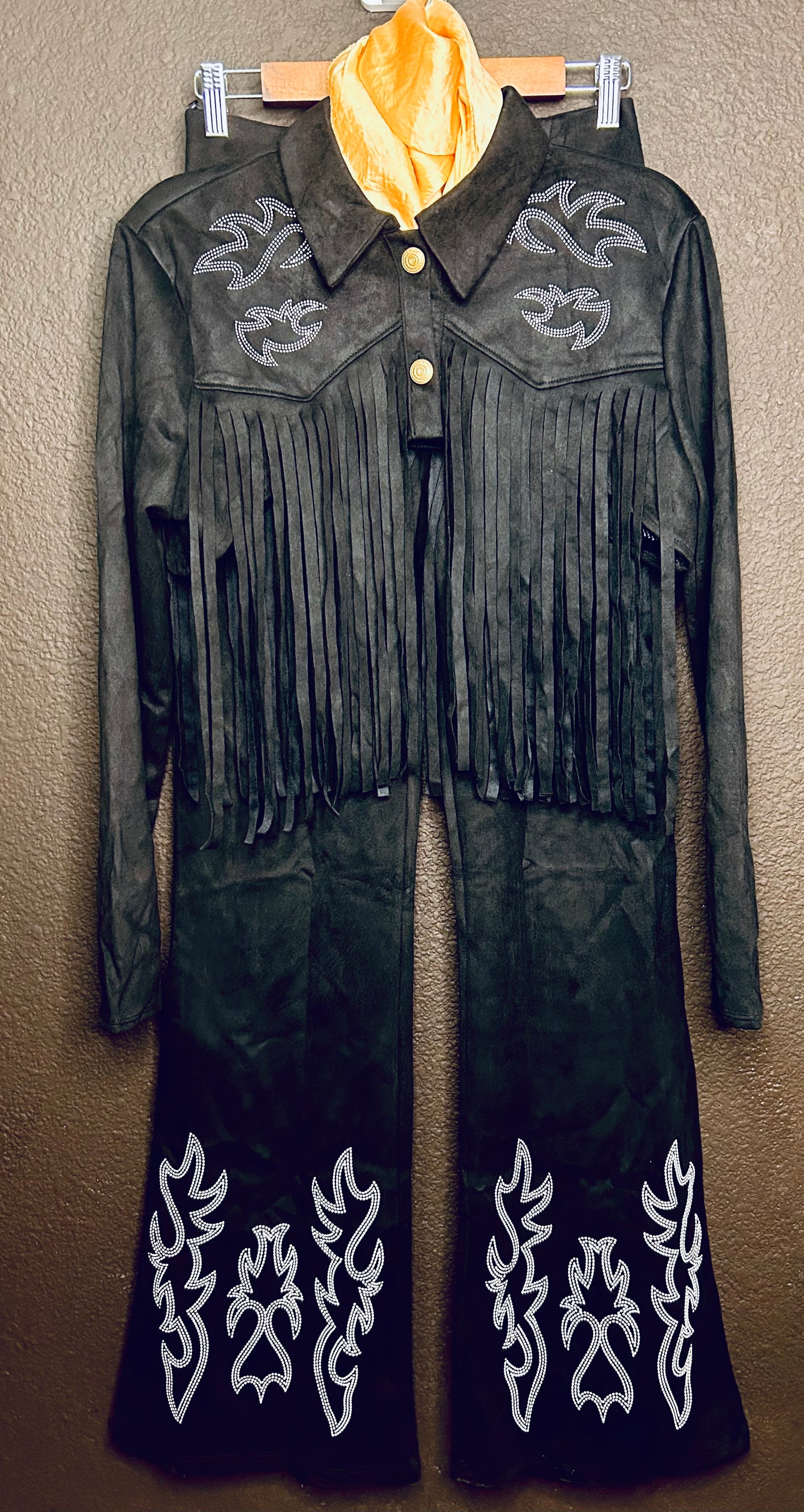 Boot stitch and fringe set