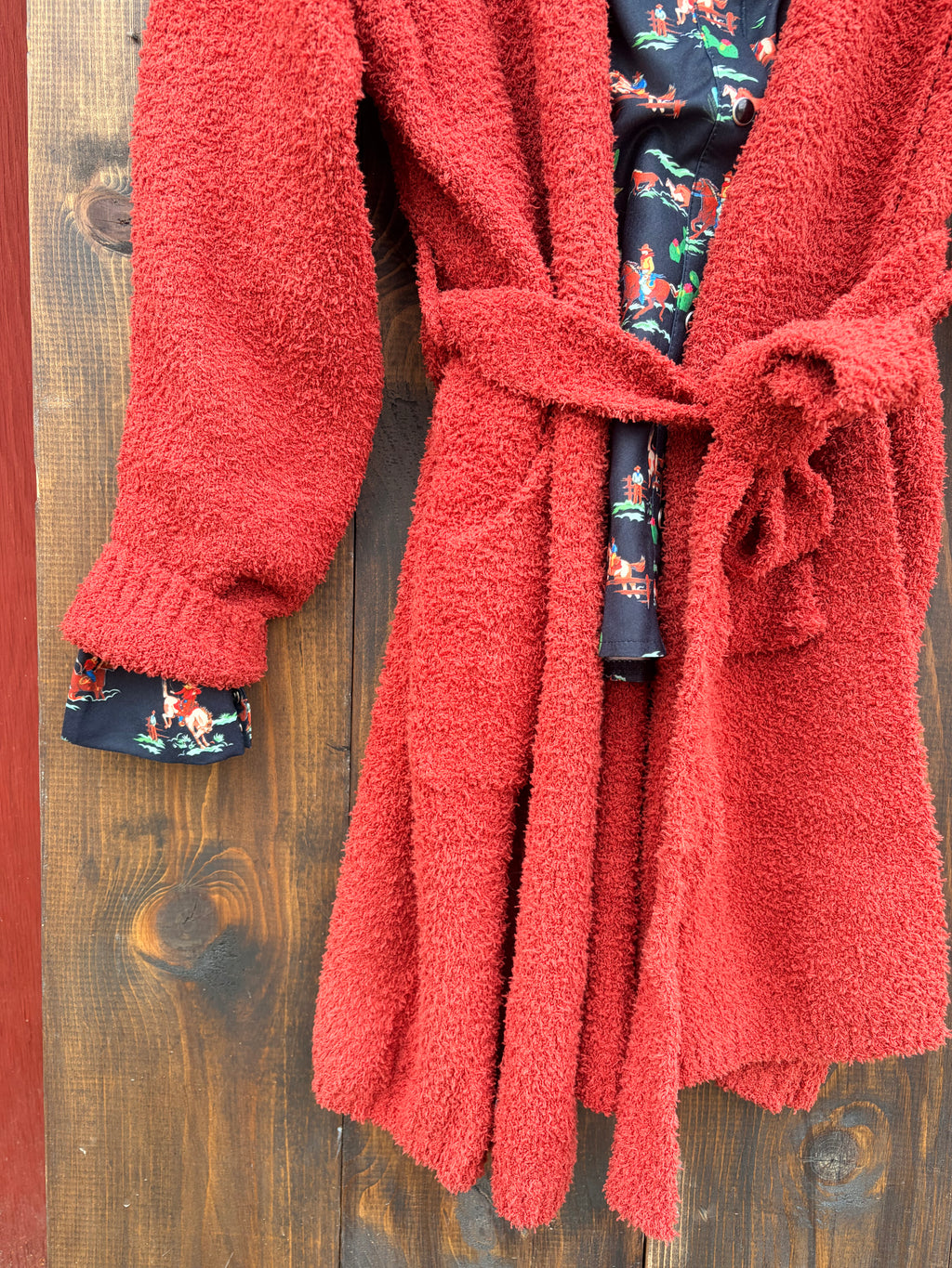 The rust wood cozy knit cardigan