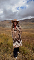 The western belle faux fur dress coat
