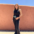The desert silver - sleeveless pearl snap