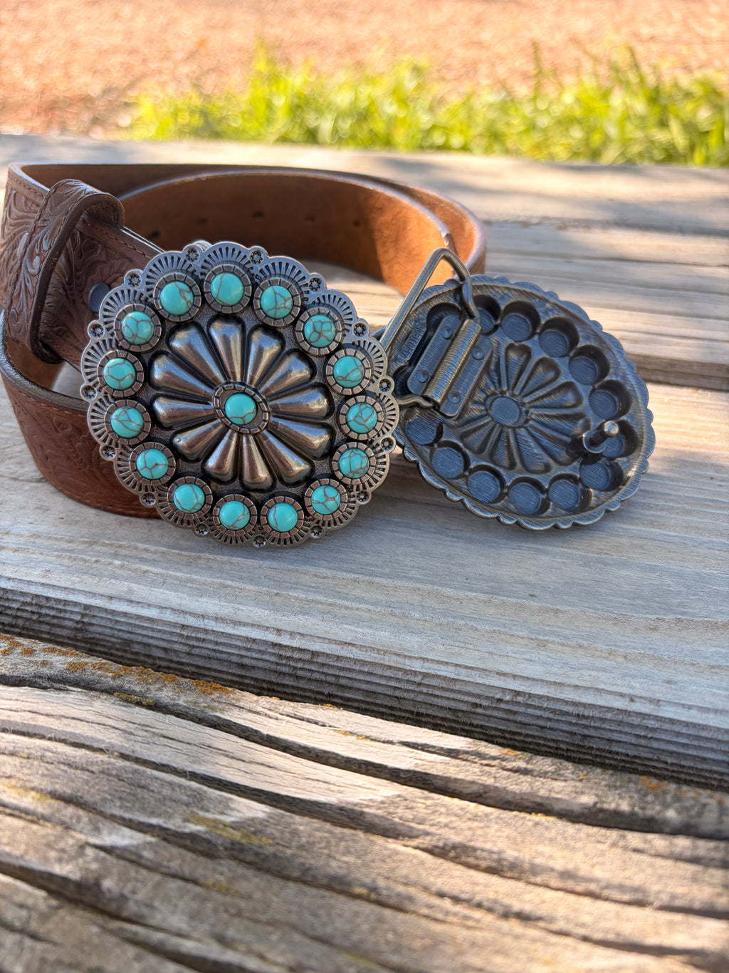 The silver sage belt buckle