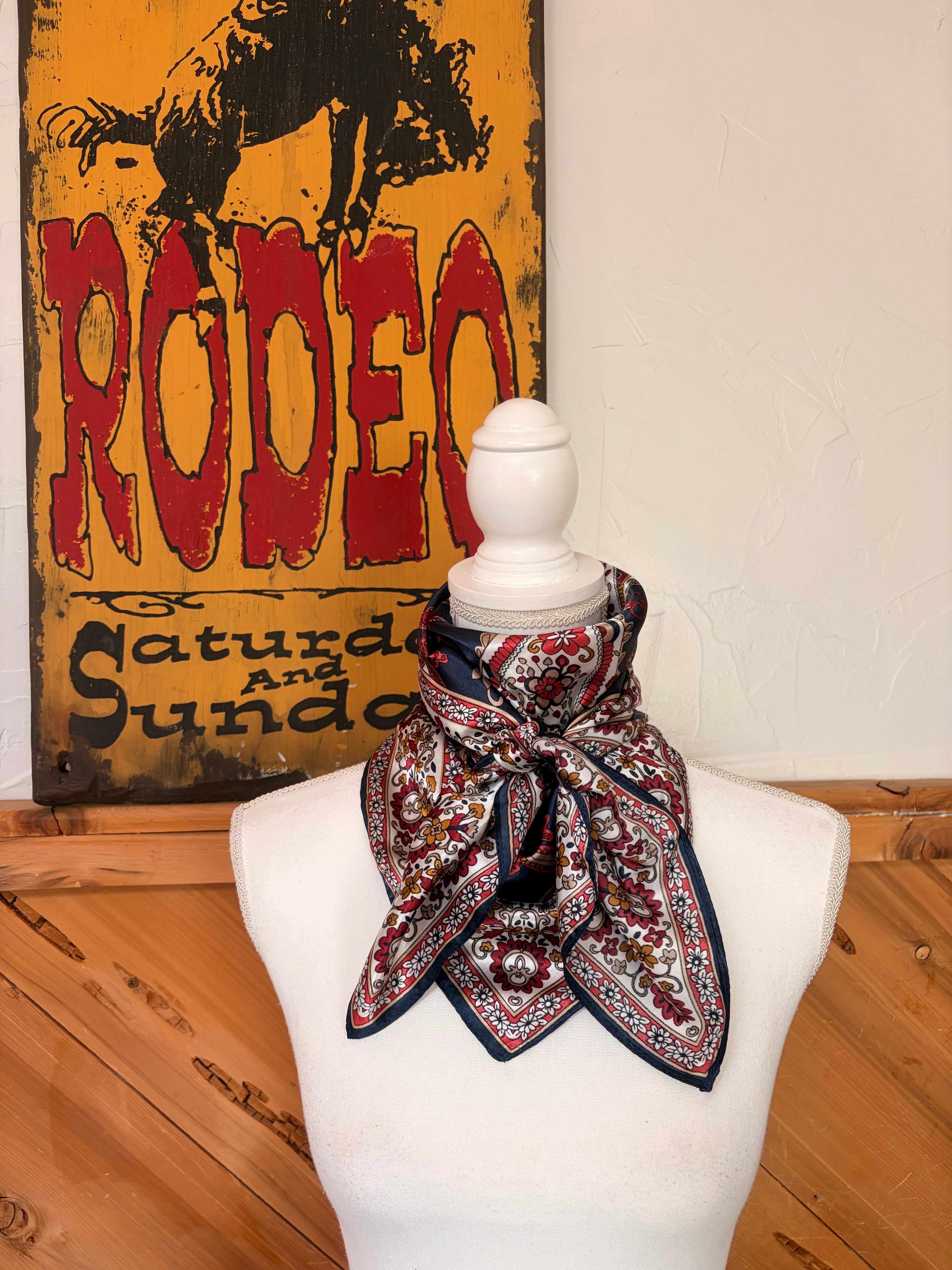 Maroon/blue fall paisleys - wild rag