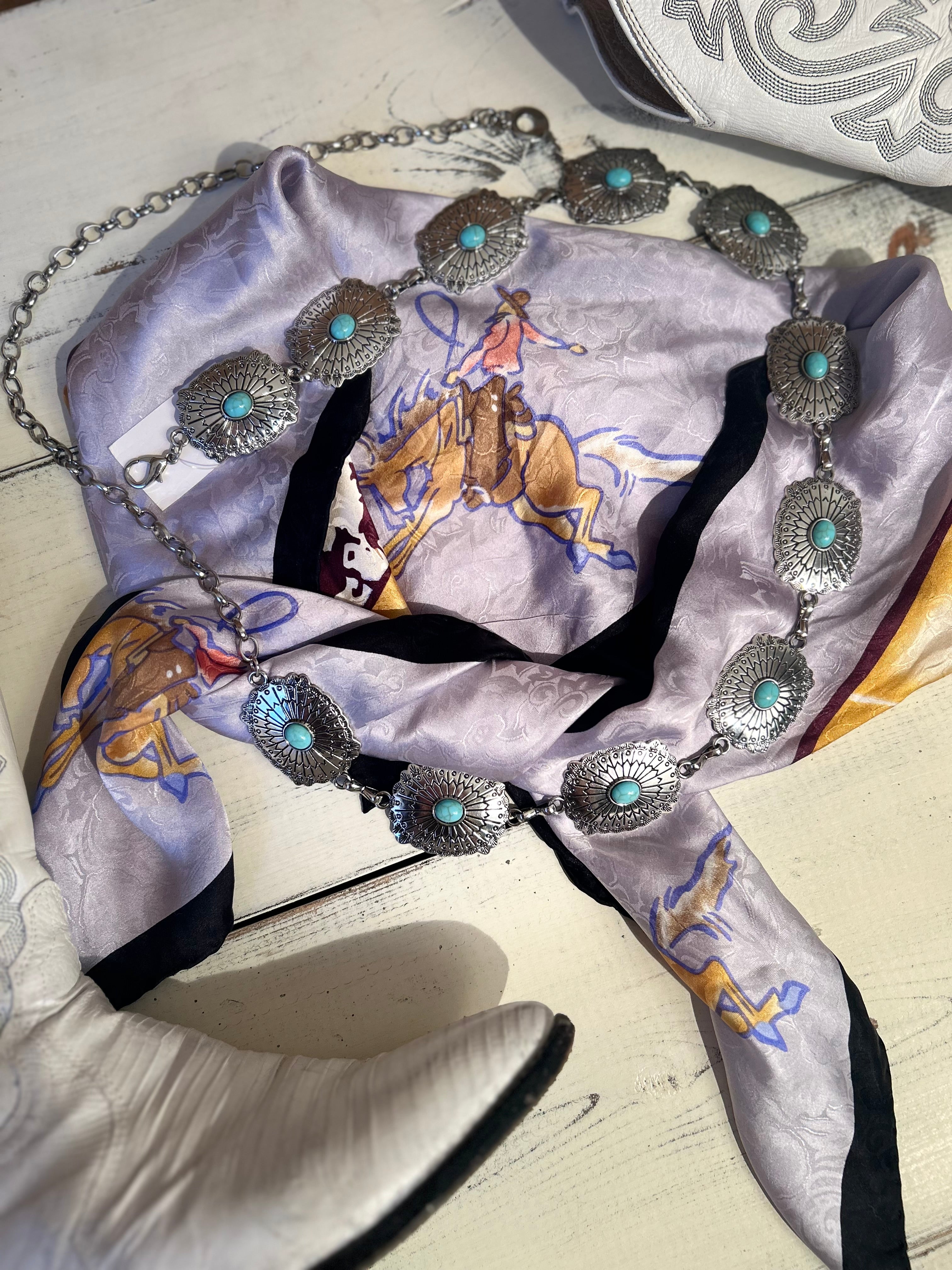 Turquoise glam - concho belt