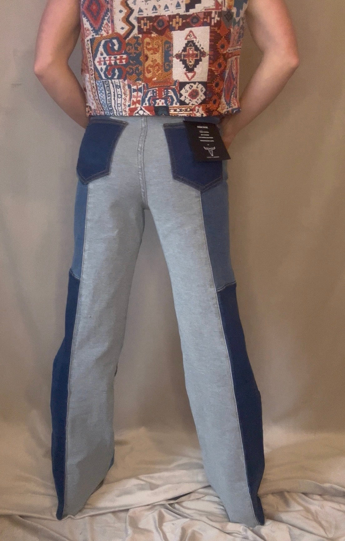 Patched up - denim jeans