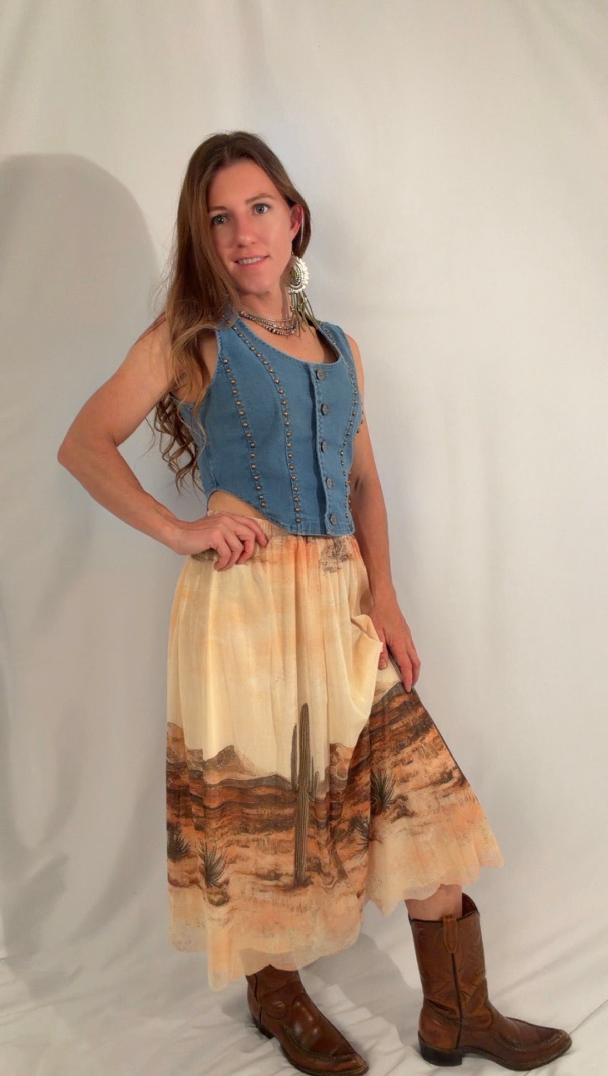 Desert bloom - midi skirt