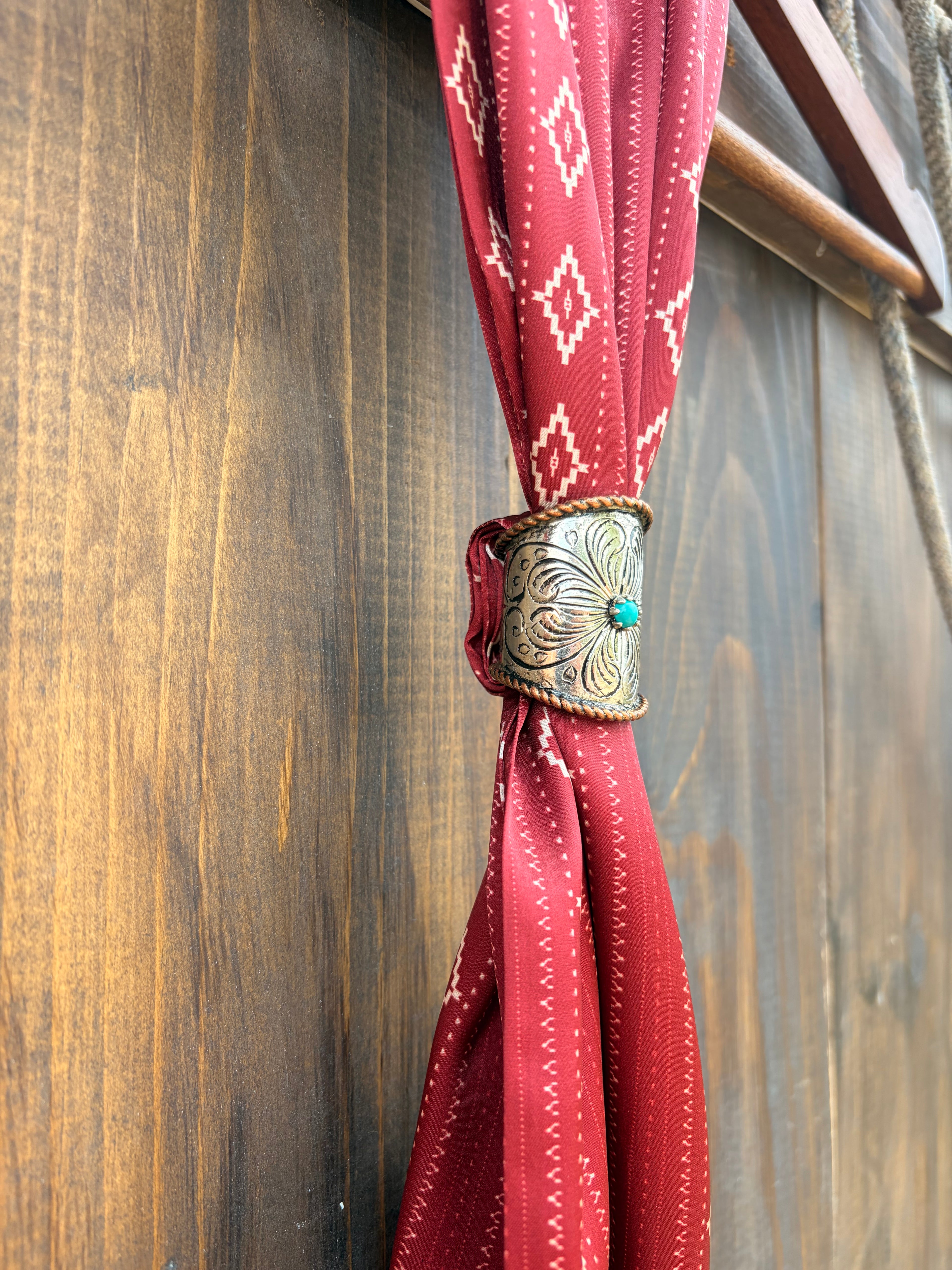 Desert Bloom - German silver scarf slides