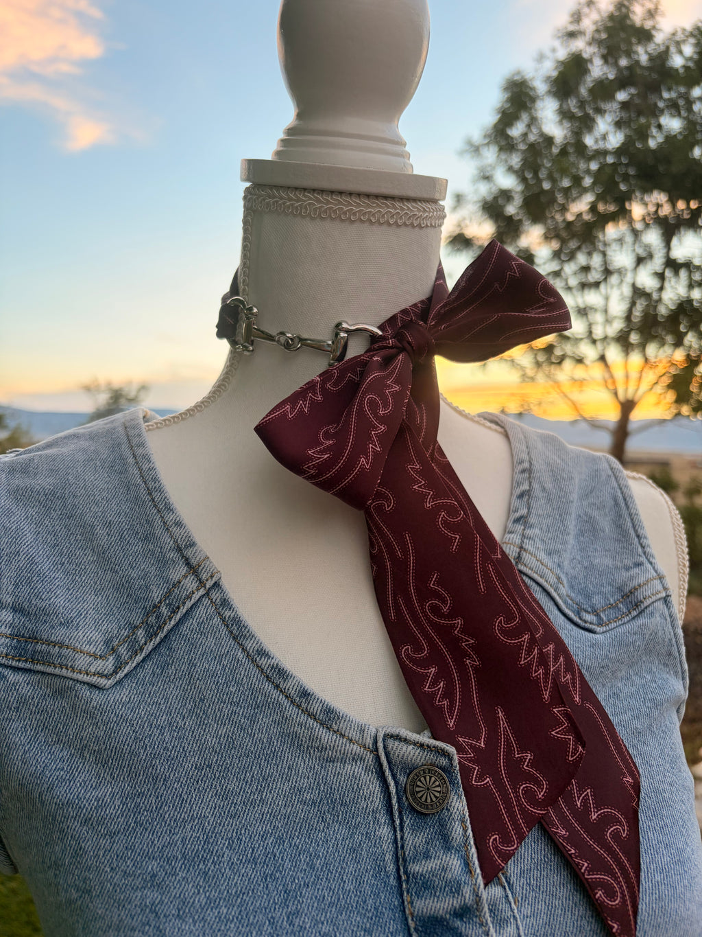 Boot stitch wine - twilly