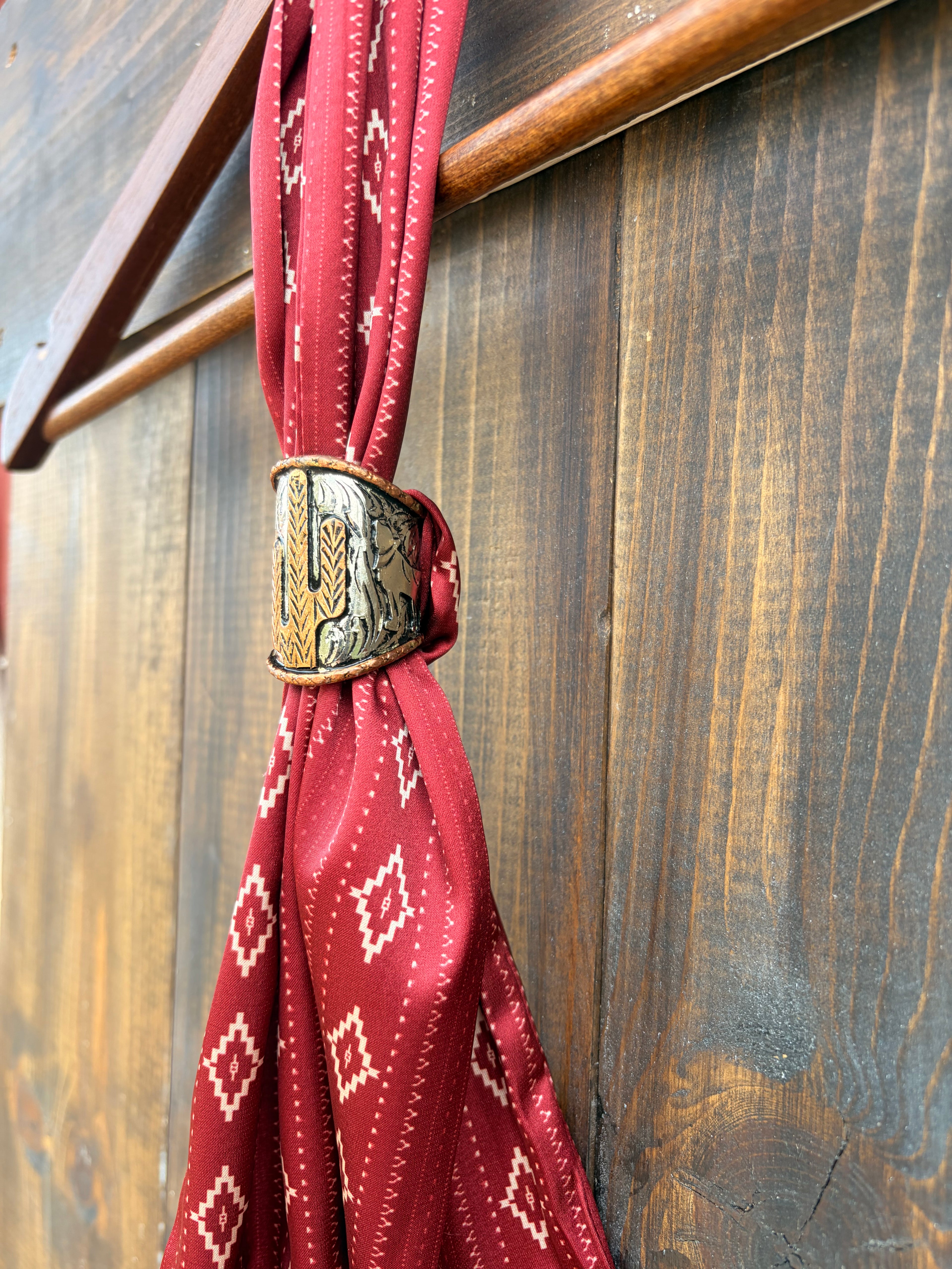 Desert Bloom - German silver scarf slides