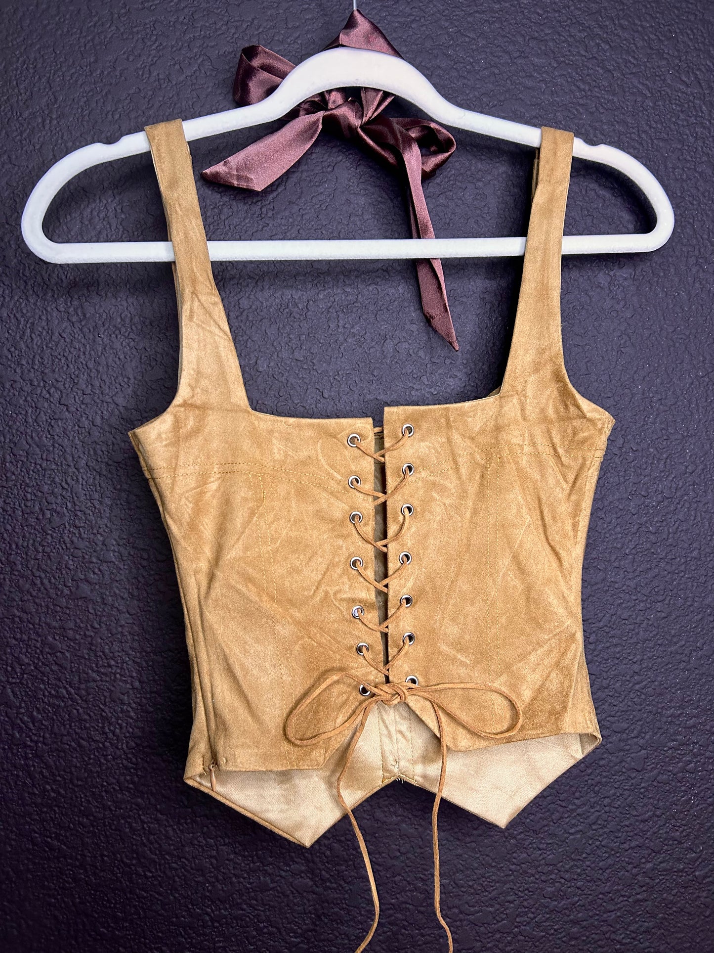 Boot stitch corset top