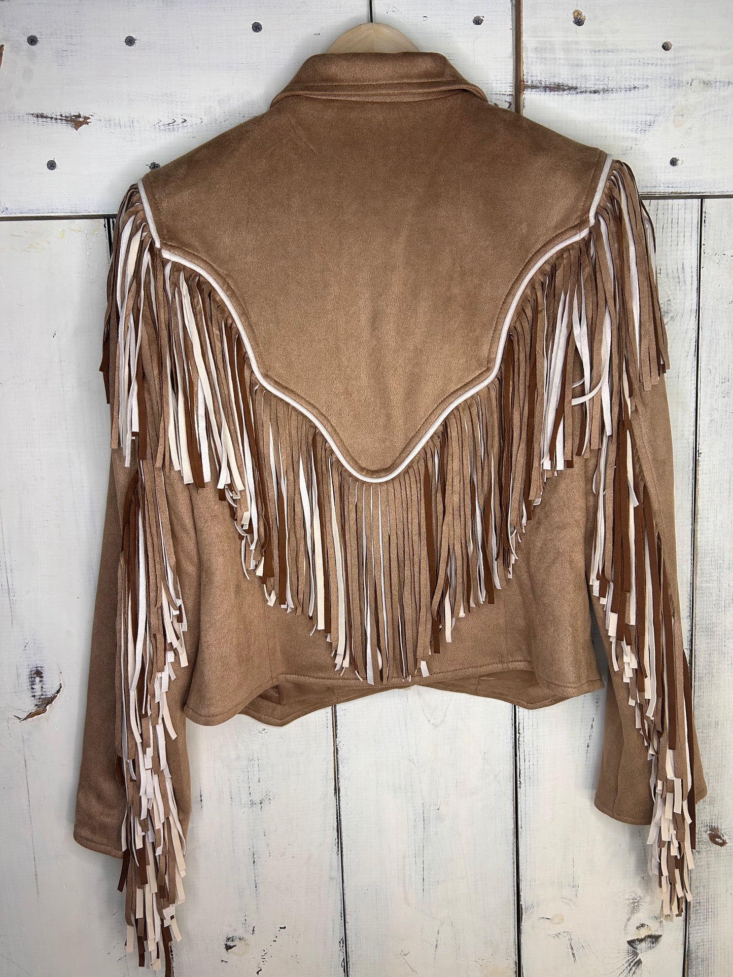 Fringe Button Down Jacket.