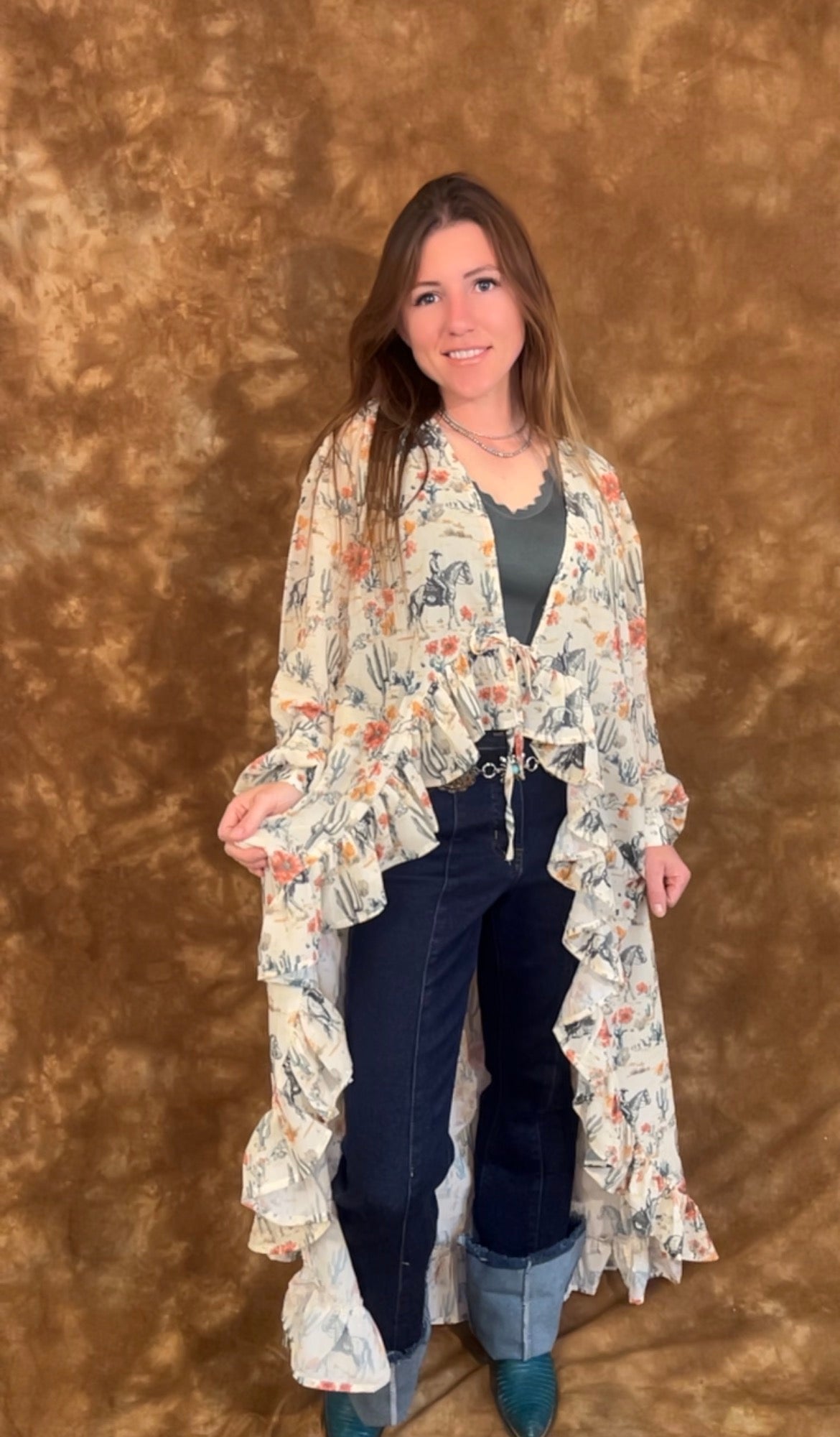 The floral cowboy - kimono