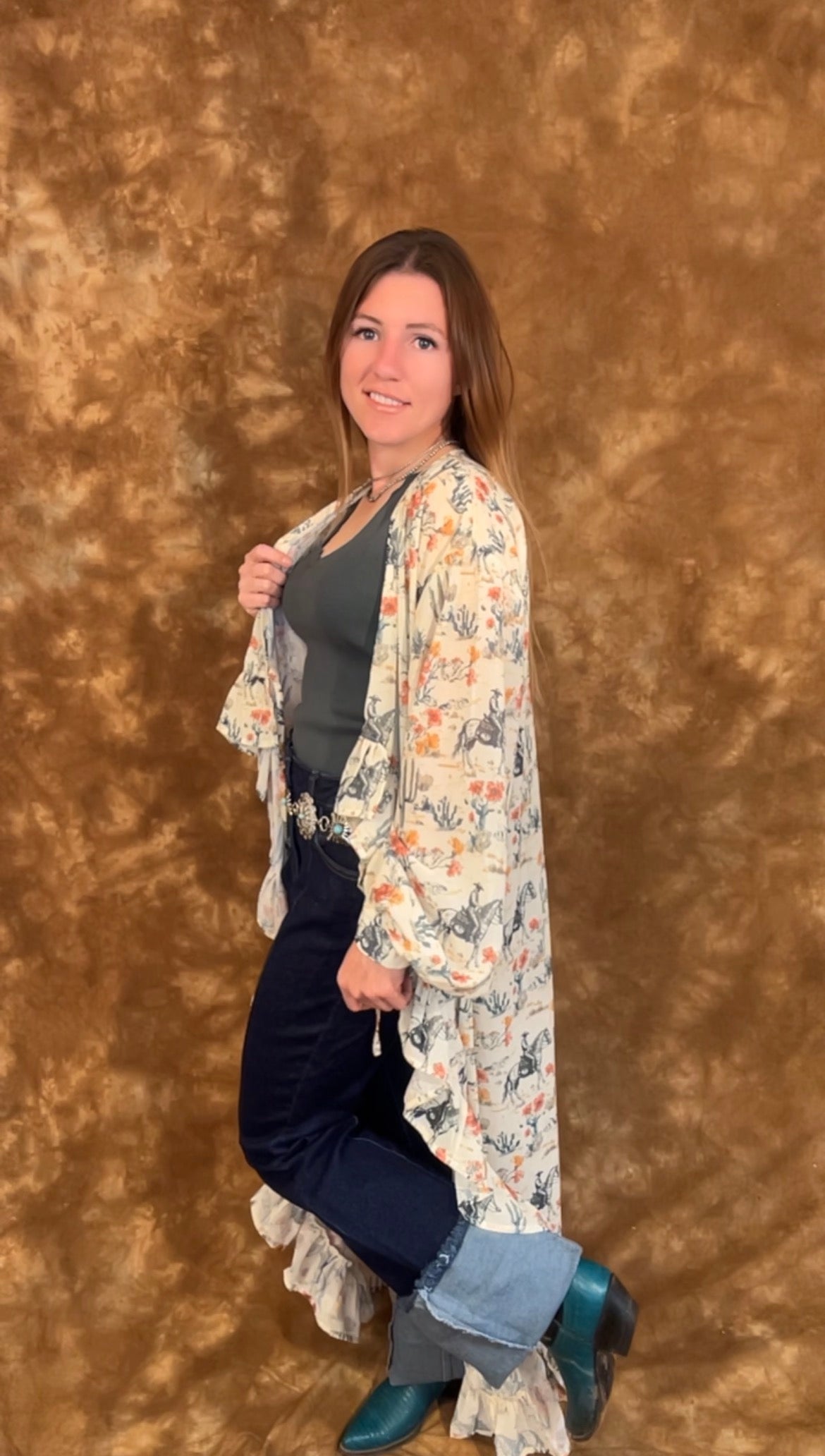 The floral cowboy - kimono